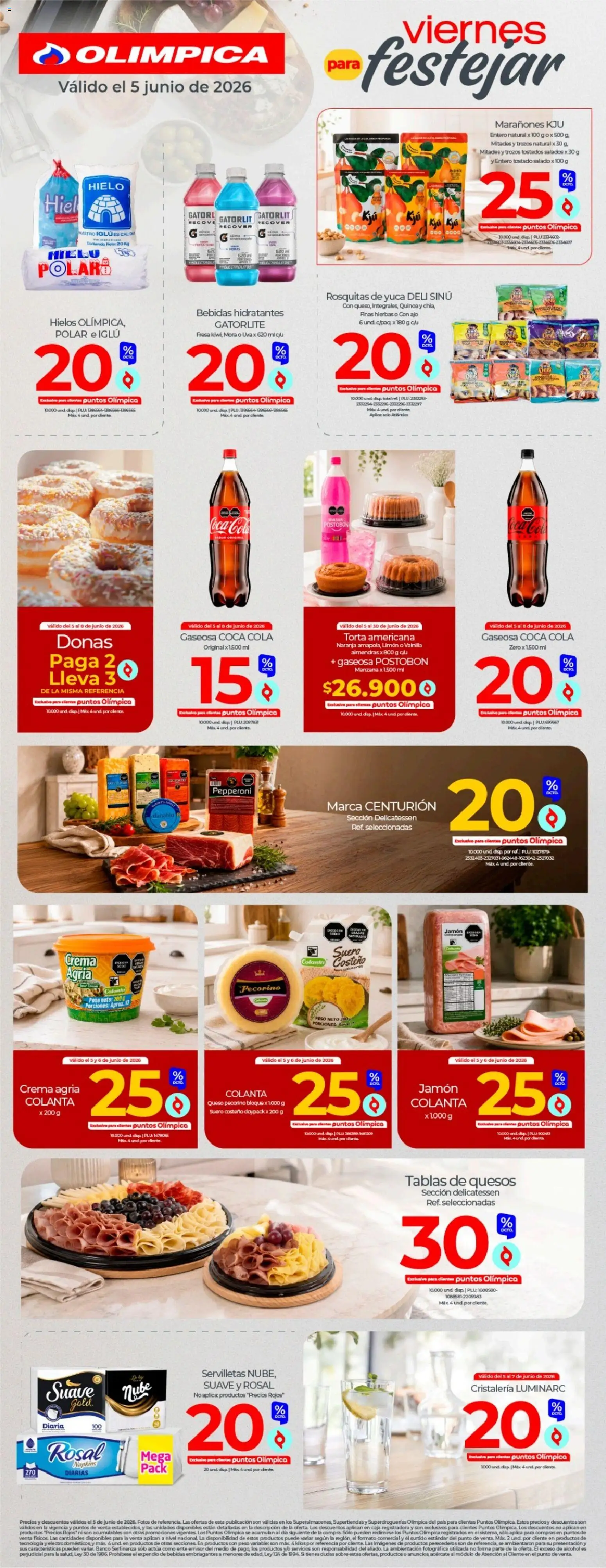 Olímpica revista - valida desde el 05.06.2026 | Página: 2 | Productos: Fresa, Gaseosa, Sobre, Queso