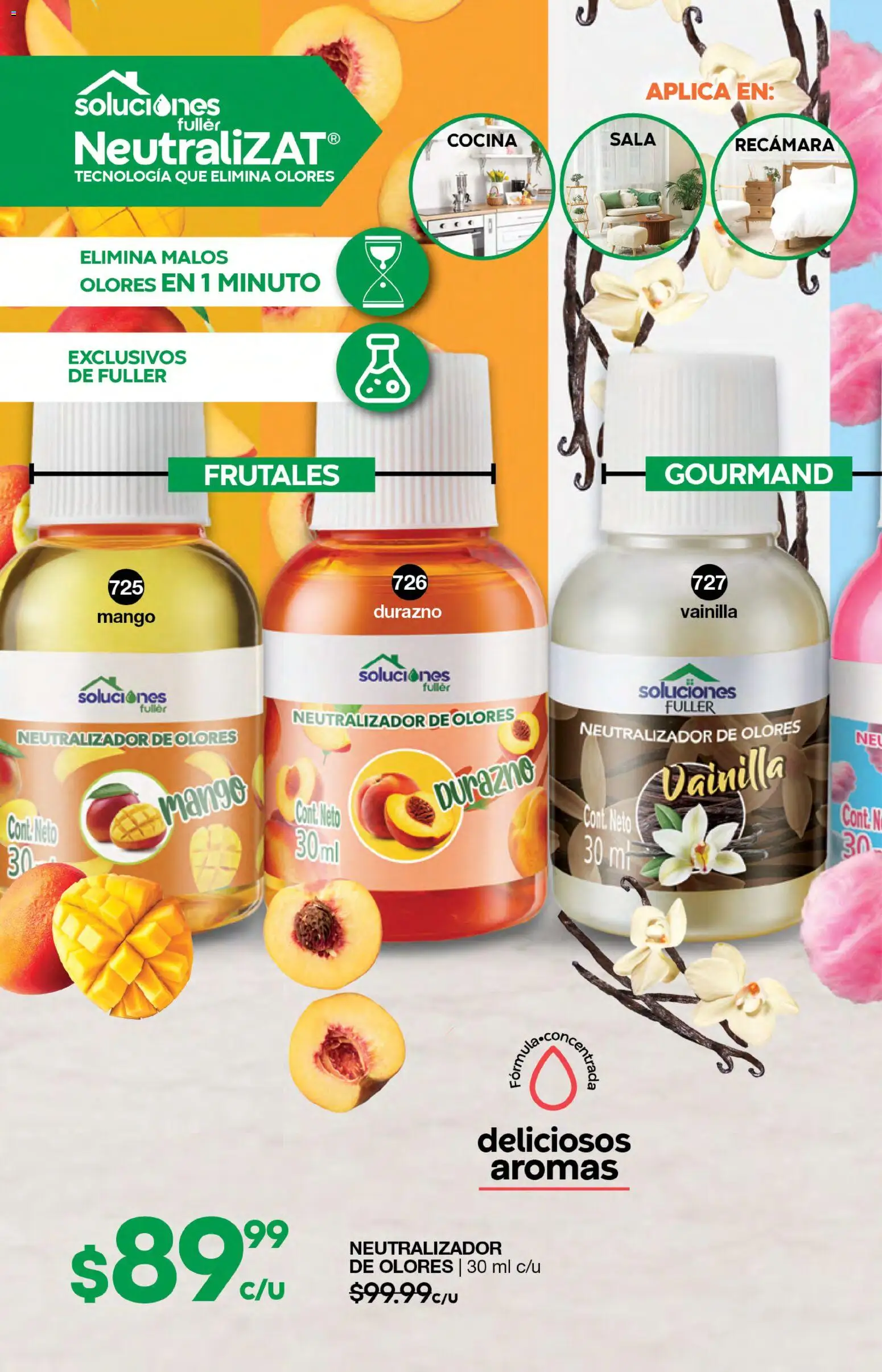 Nuevas ofertas de Fuller válidas en toda la República Mexicana desde el 05/08/2026. ¡Encuentra las mejores ofertas en Fuller campaña 9 2026! | Página: 206 | Productos: Durazno, Vainilla, Cocina, Sala