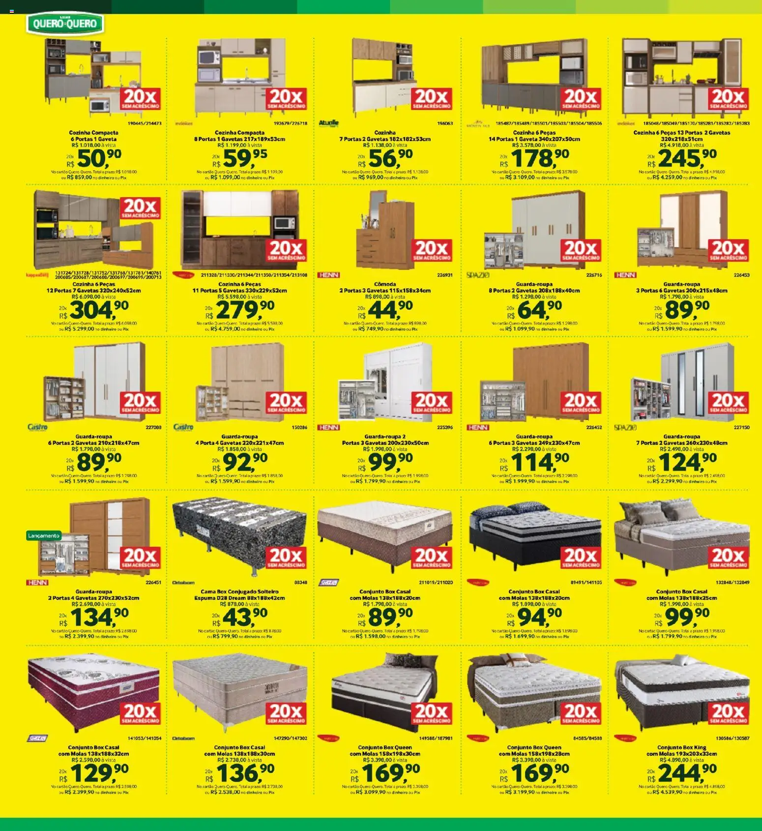 Lojas Quero-Quero Folheto - válido de 09.06.2026 | Página: 6 | Produtos: Porta, Cama, Cômoda