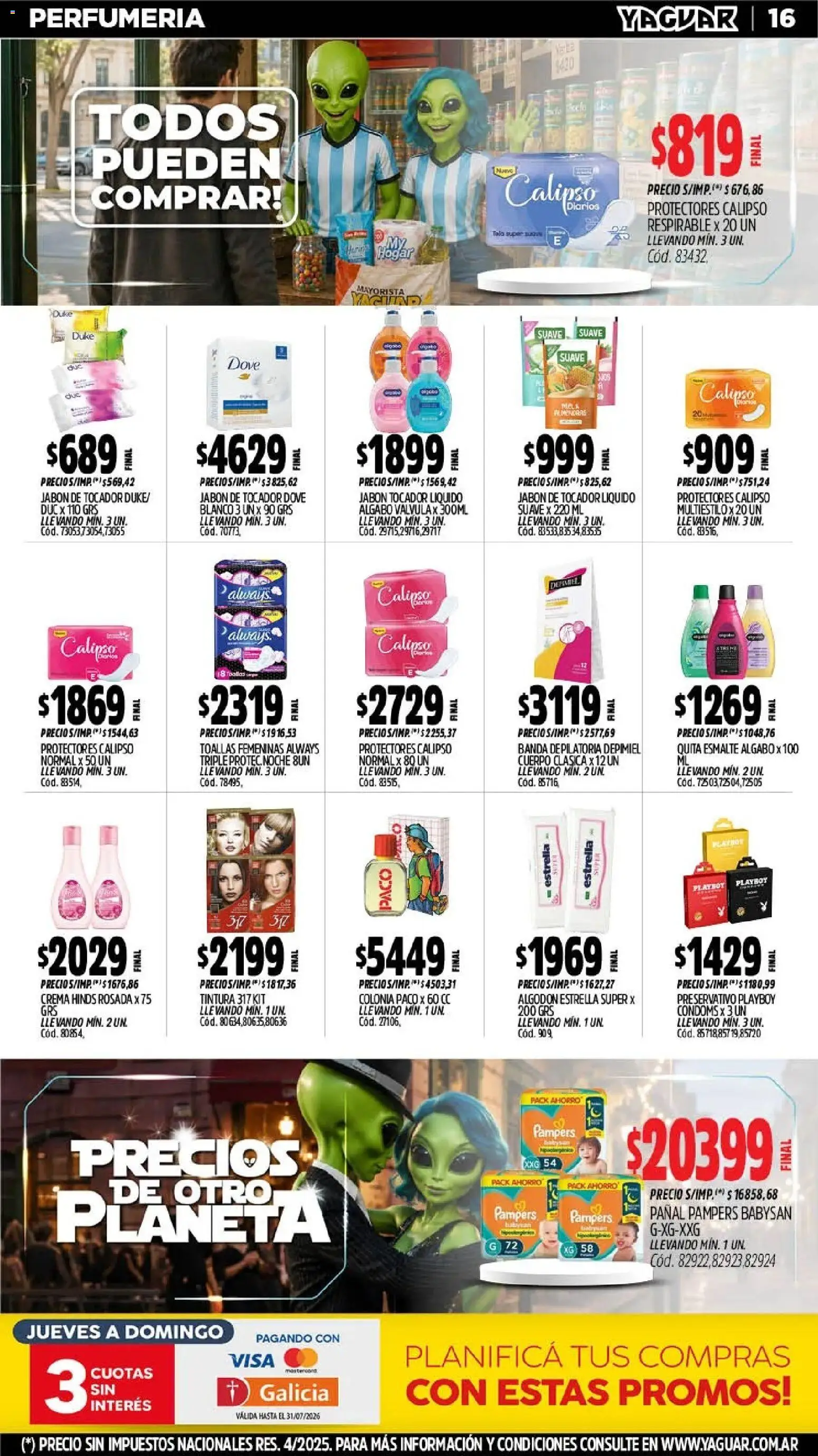 Yaguar - Oferta Semanal General Roca │ válido desde el 13/07/2026 | Página: 19 | Productos: Algodón, Toallas, Jabón, Crema