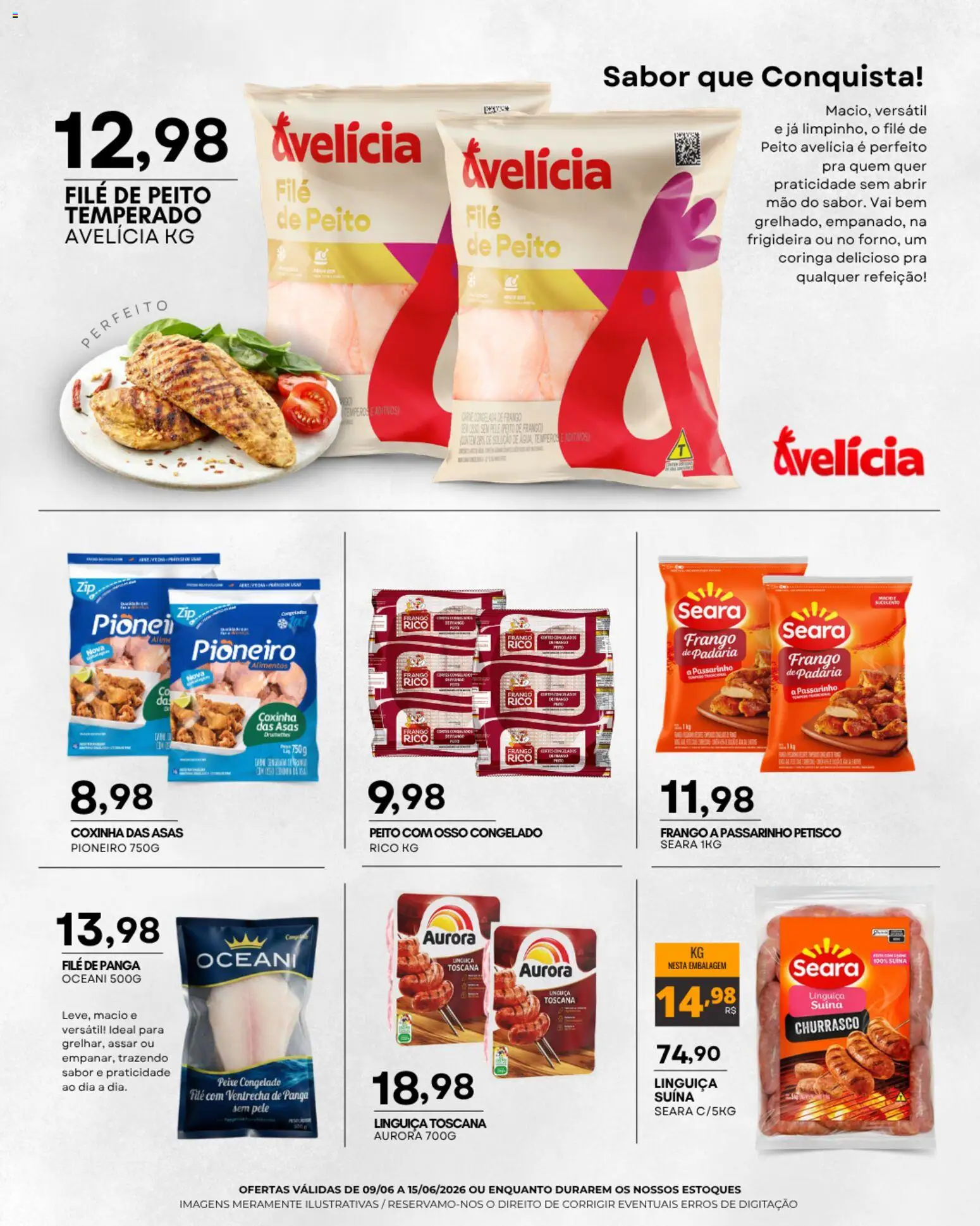 Mercadão Atacadista Folheto - válido de 09.06.2026 | Página: 2 | Produtos: Frigideira, Linguiça, Peixe, Frango