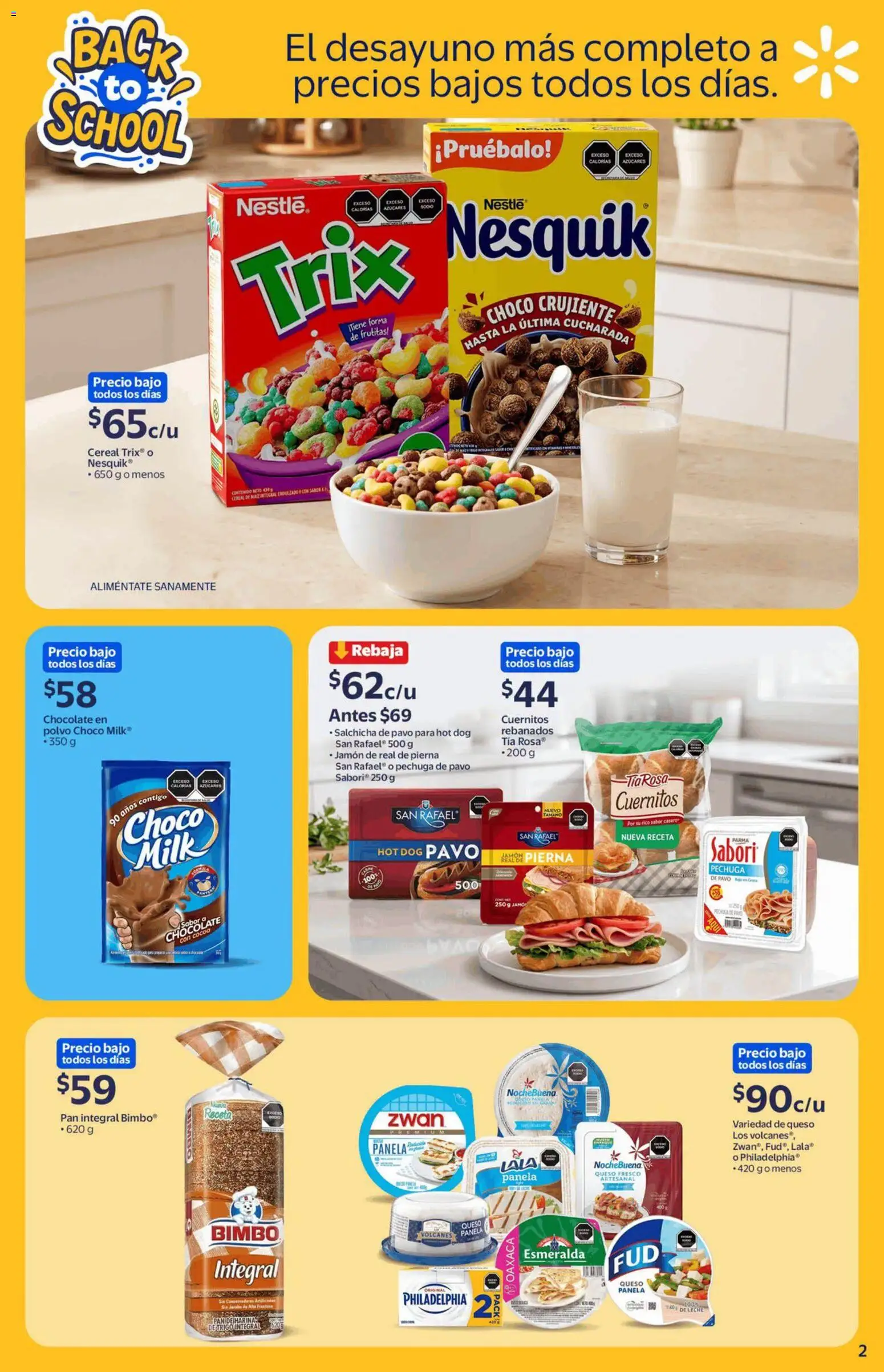 Nuevas ofertas de Walmart Express válidas en toda la República Mexicana desde el 13/08/2026. ¡Encuentra las mejores ofertas en Walmart Express folleto Back to School! | Página: 2 | Productos: Pan, Chocolate, Jamón, Pavo