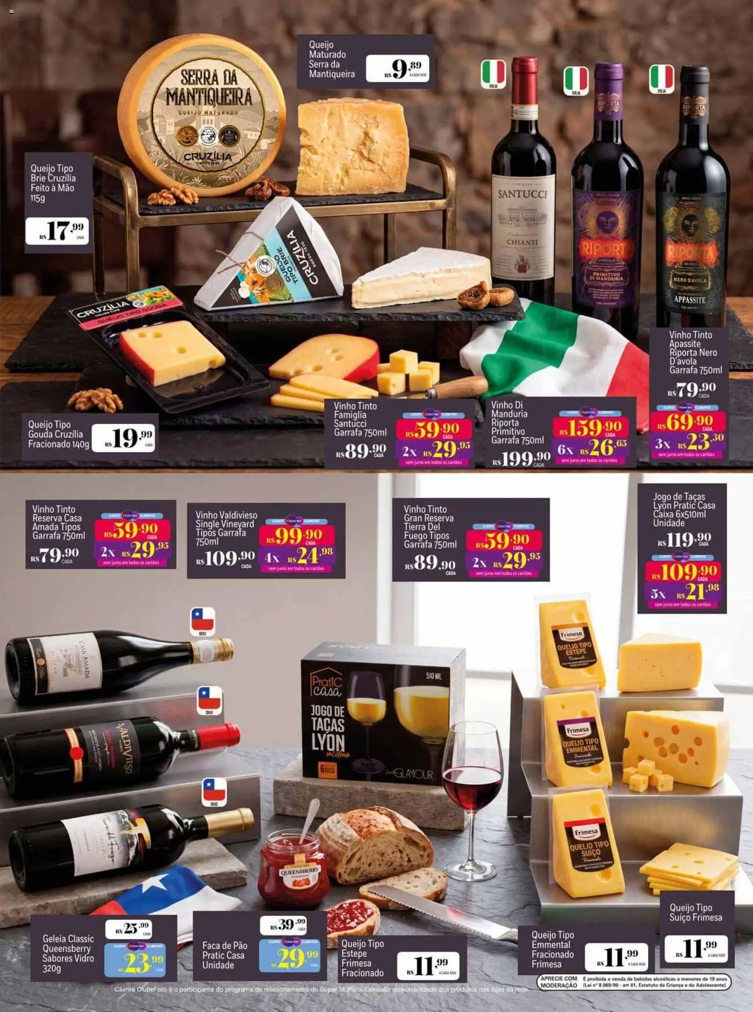 Super Muffato Folheto - válido de 15.06.2026 | Página: 11 | Produtos: Taças, Queijo, Vinho, Geleia