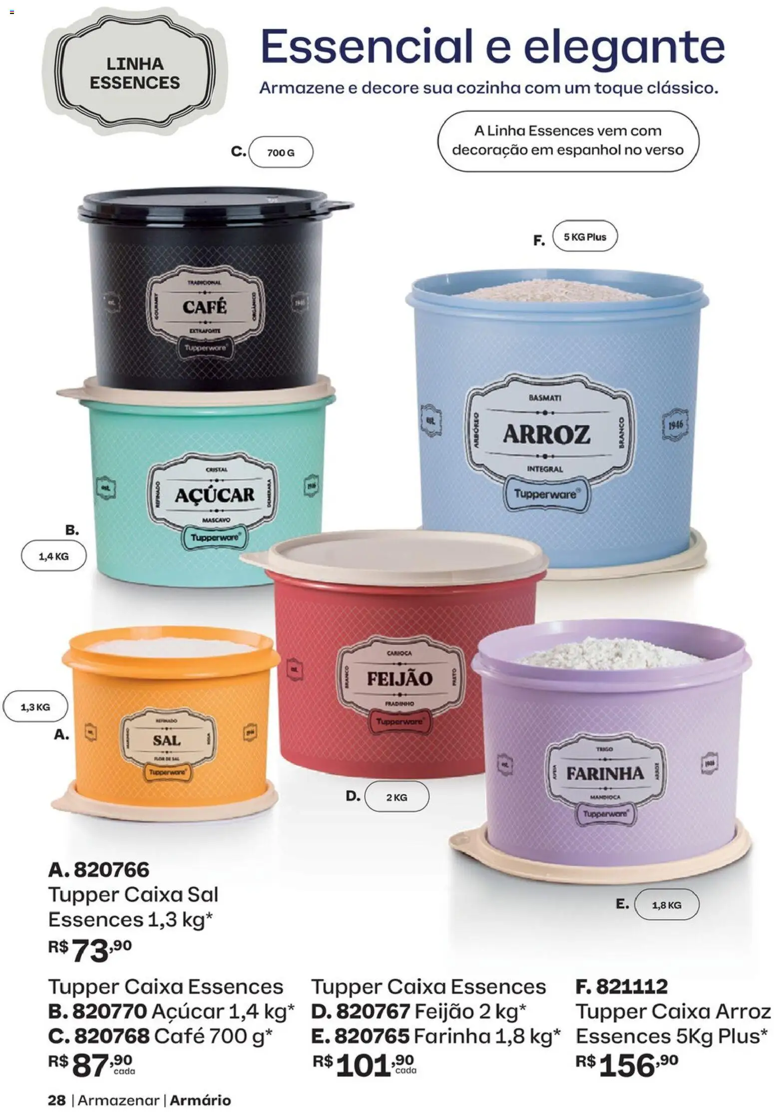 Tupperware Folheto - válido de 01/11/2026 | Página: 28 | Produtos: Feijão, Farinha, Armário, Sal