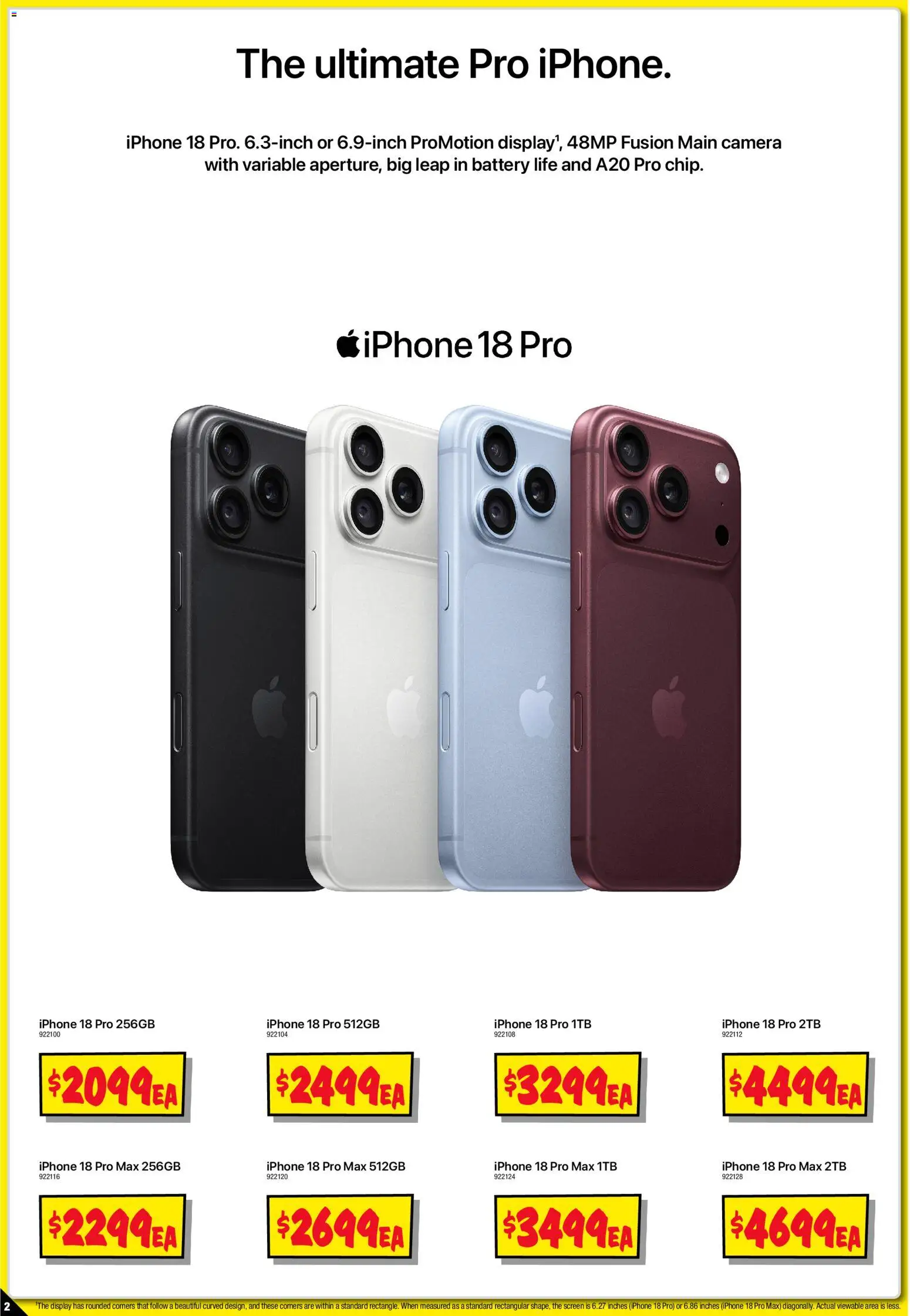 JB Hi-Fi catalogue - valid from 18/09/2026 | Page: 2 | Products: Battery, Camera, Iphone, Screen