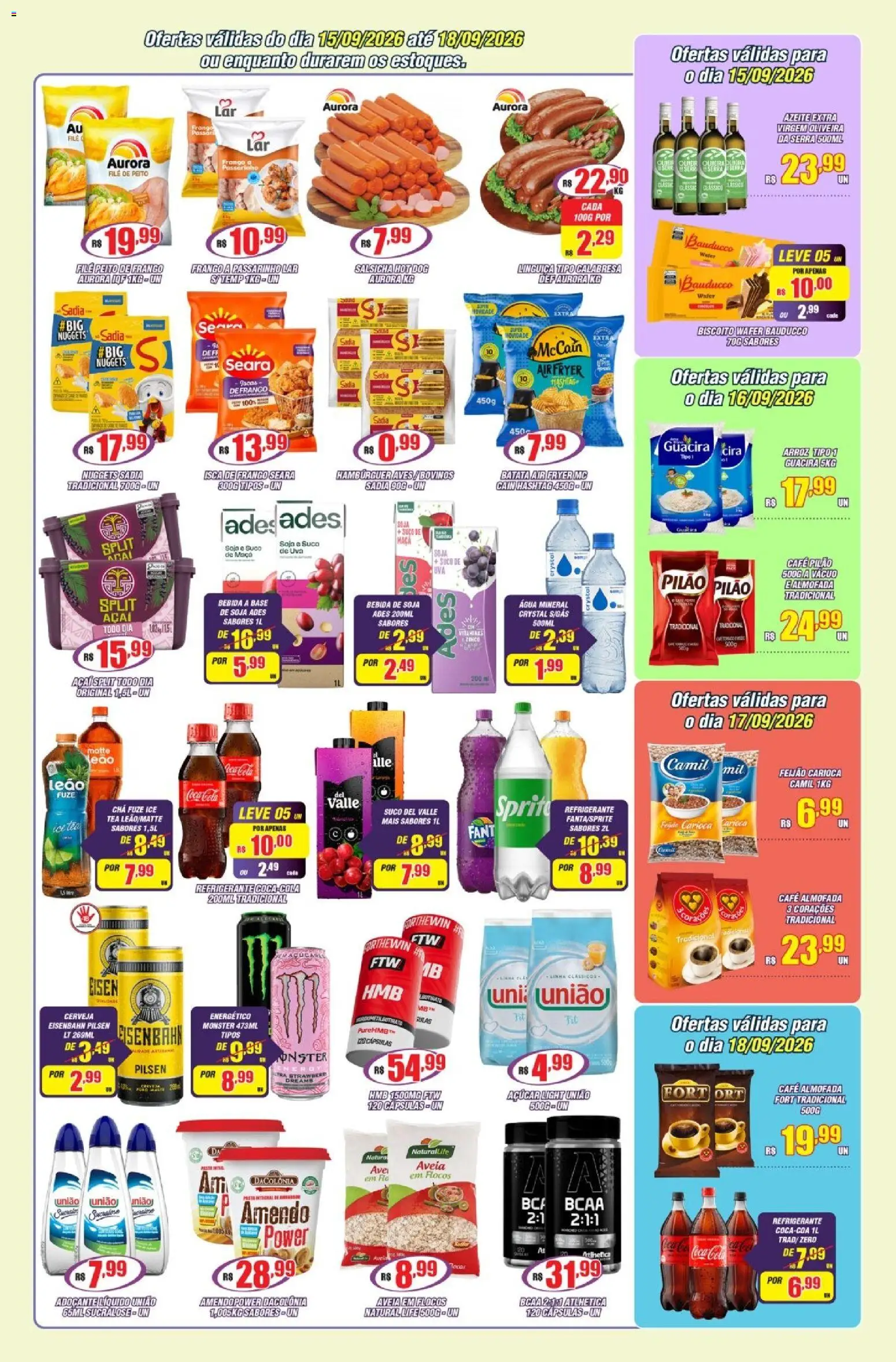 Violeta Supermercados Folheto - válido de 15/09/2026 | Página: 2 | Produtos: Biscoito, Açúcar, Frango, Soja