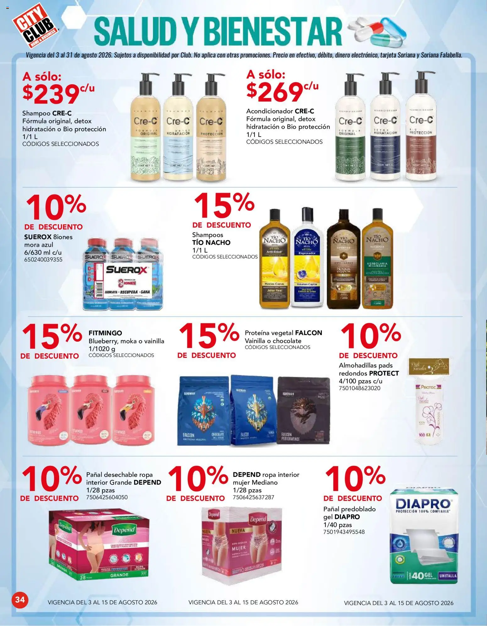 Nuevas ofertas de City Club válidas en toda la República Mexicana desde el 03/08/2026. ¡Encuentra las mejores ofertas en City Club catálogo! | Página: 34