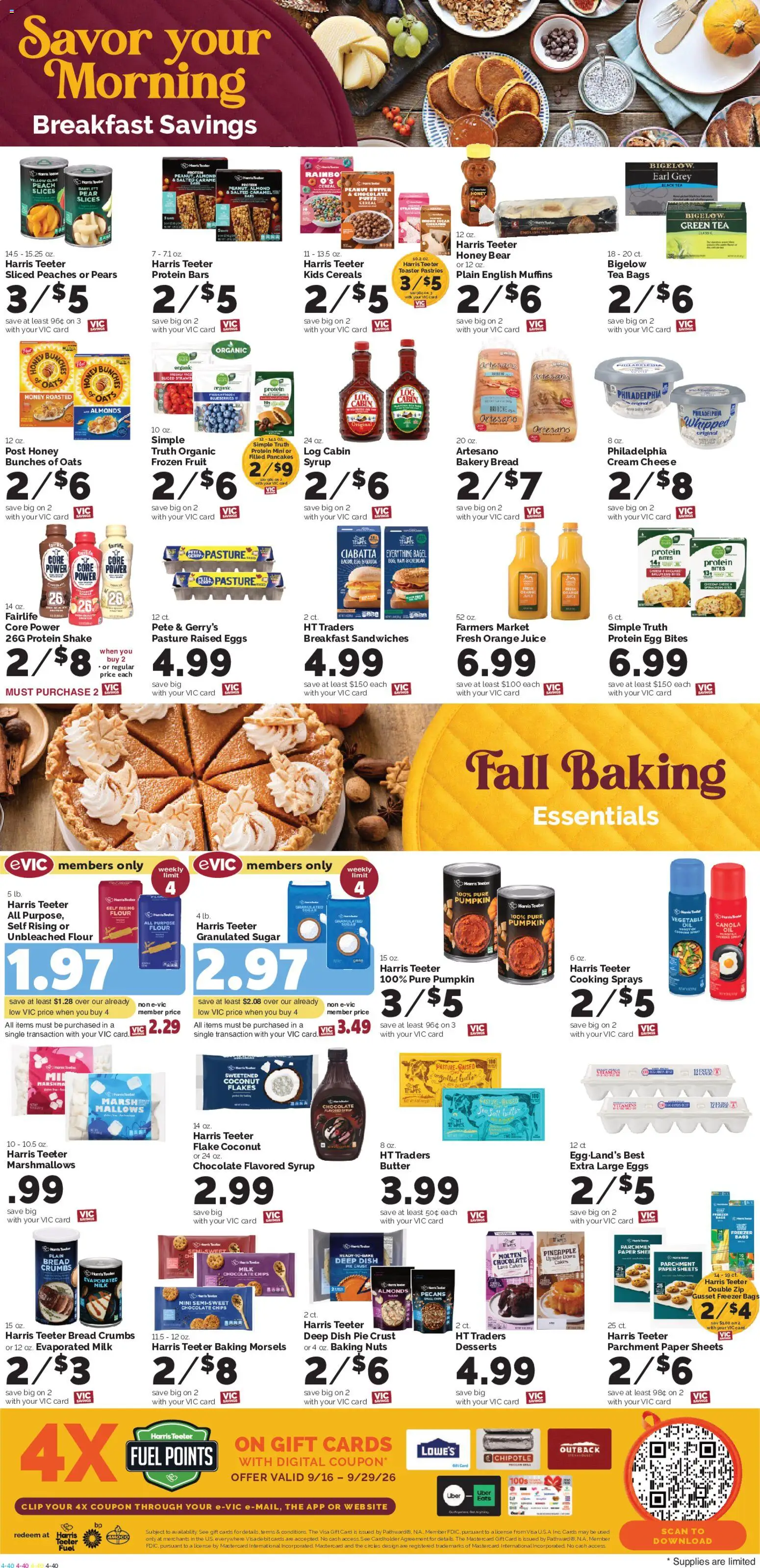 Harris Teeter Weekly Ad - valid from 09/16/2026 | Page: 7 | Products: Cheese, Pumpkin, Peanut butter, Freezer