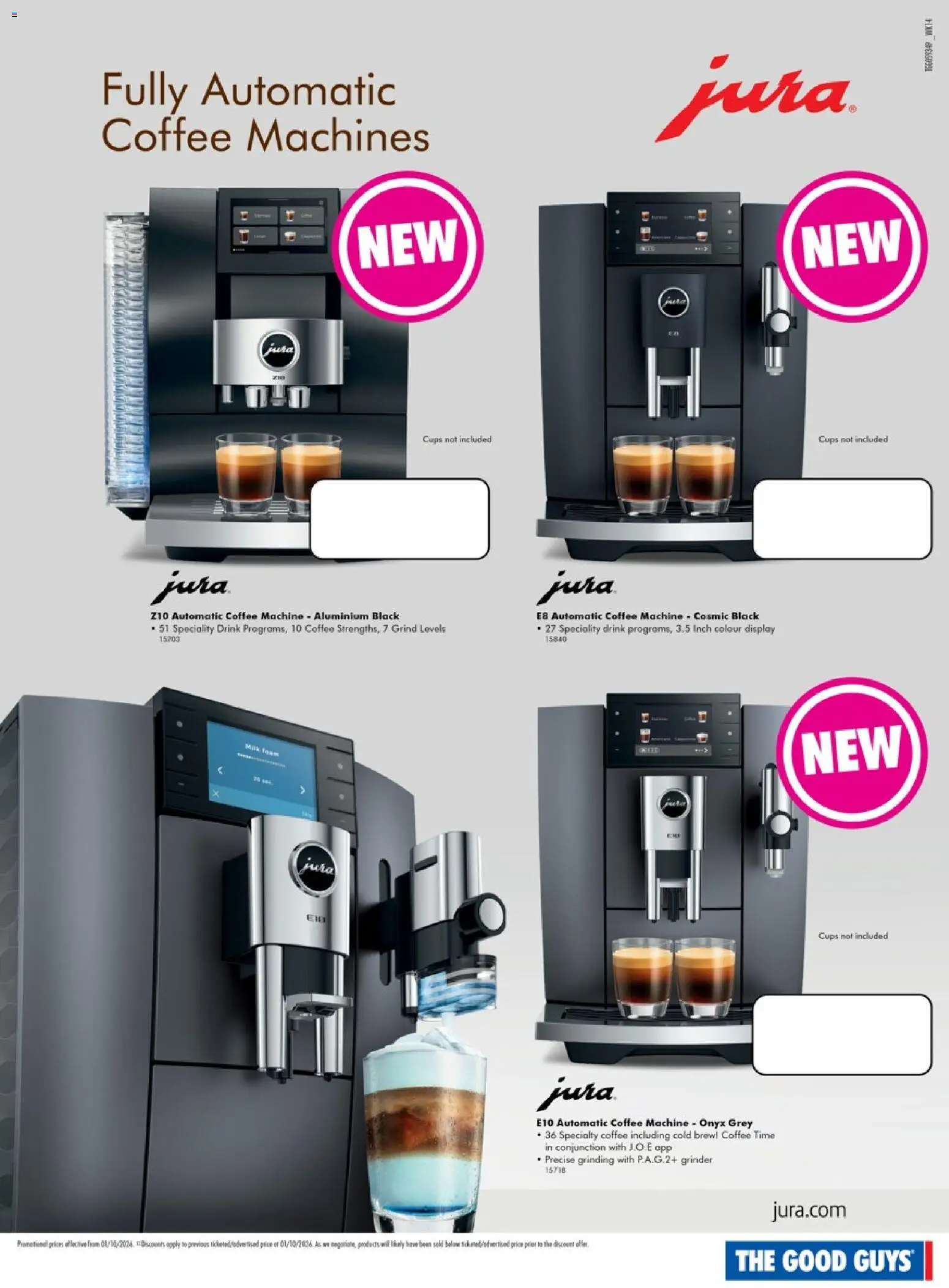 The Good Guys catalogue - valid from 01/10/2026 | Page: 8 | Products: Cups, Milk, Coffee, Grinder