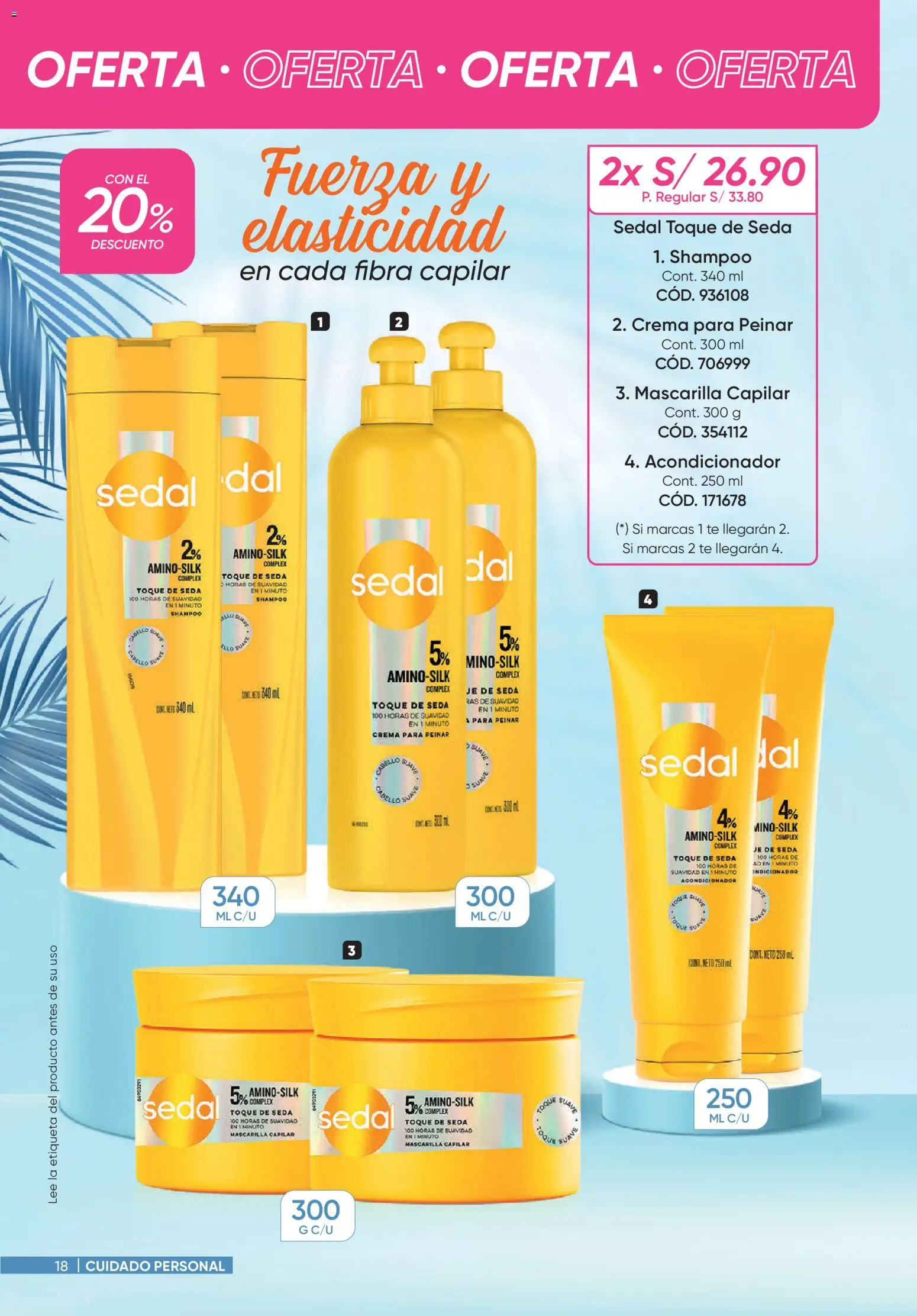 Catálogo Azzorti válido desde 31/08/2026 | Página: 18 | Productos: Shampoo, Acondicionador, Mascarilla capilar, Crema