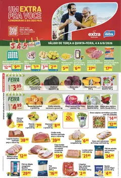 Extra ofertas de Mercado Terça e Quinta - Pré-Visualização do folheto da loja Extra, válido de 04/08/2026 | Página: 1
