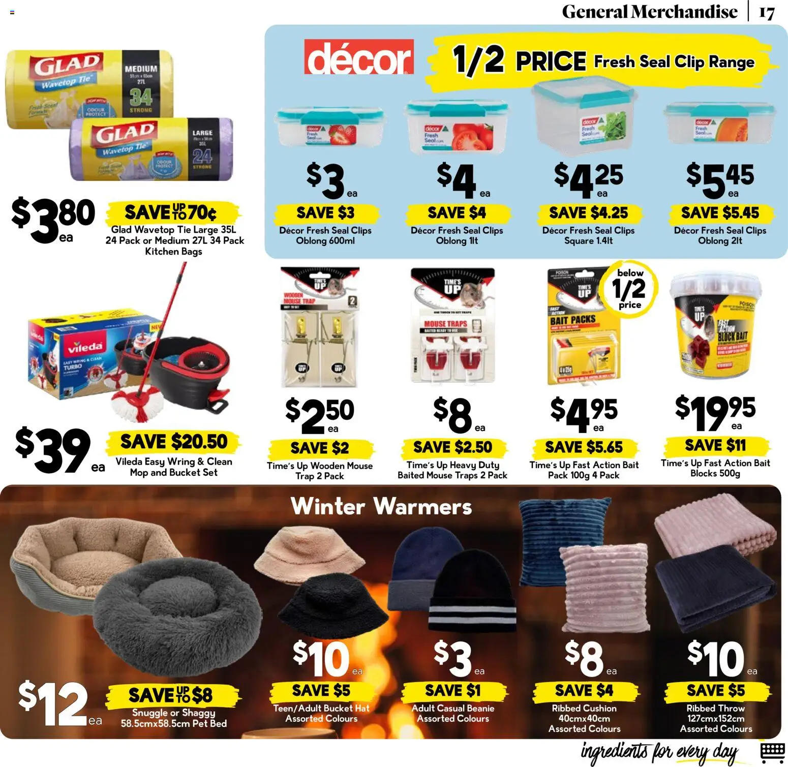 Drakes catalogue - valid from 13.05.2026 | Page: 17 | Products: Mop, Hat, Clips, Bed