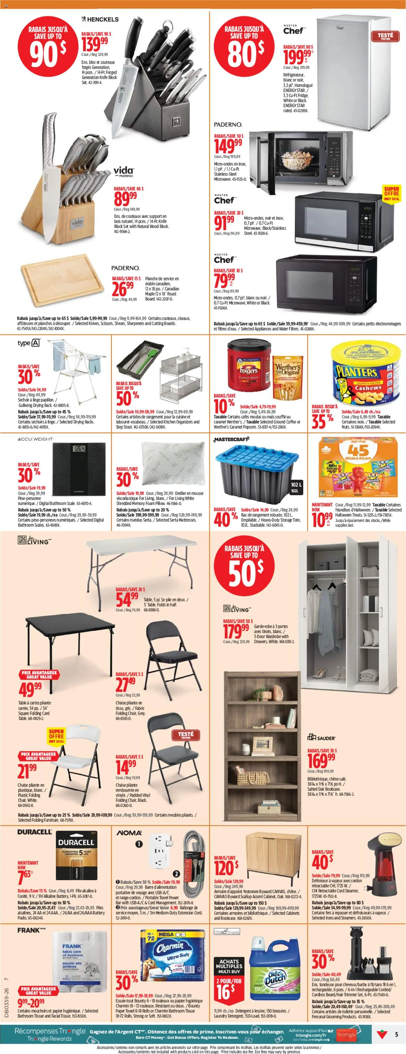 Canadian Tire flyer valid from Sep 24, 2026 | Page: 5 | Products: Water, Roast, Toilette, Ground coffee