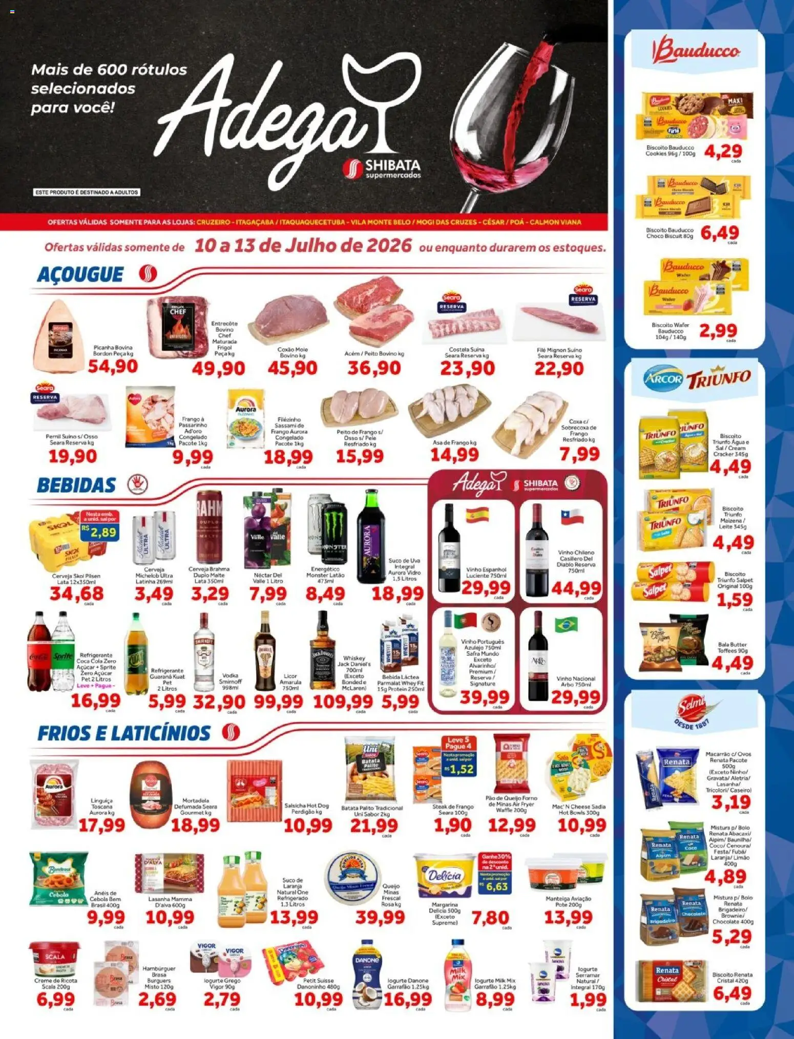 Shibata Folheto - válido de 10/07/2026 | Página: 1 | Produtos: Picanha, Azulejo, Açúcar, Sal