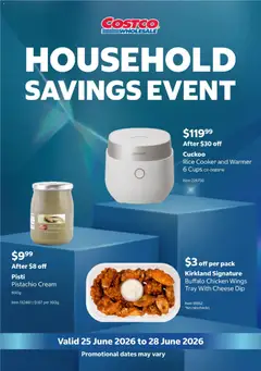 Preview of Costco - Household savings event - valid from 25/06/2026