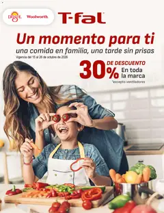 Vista previa de Del Sol y Woolworth catálogo Lo Mejor de T-Fal, nuevo folleto de la tienda, válido en México a partir del 15/10/2026