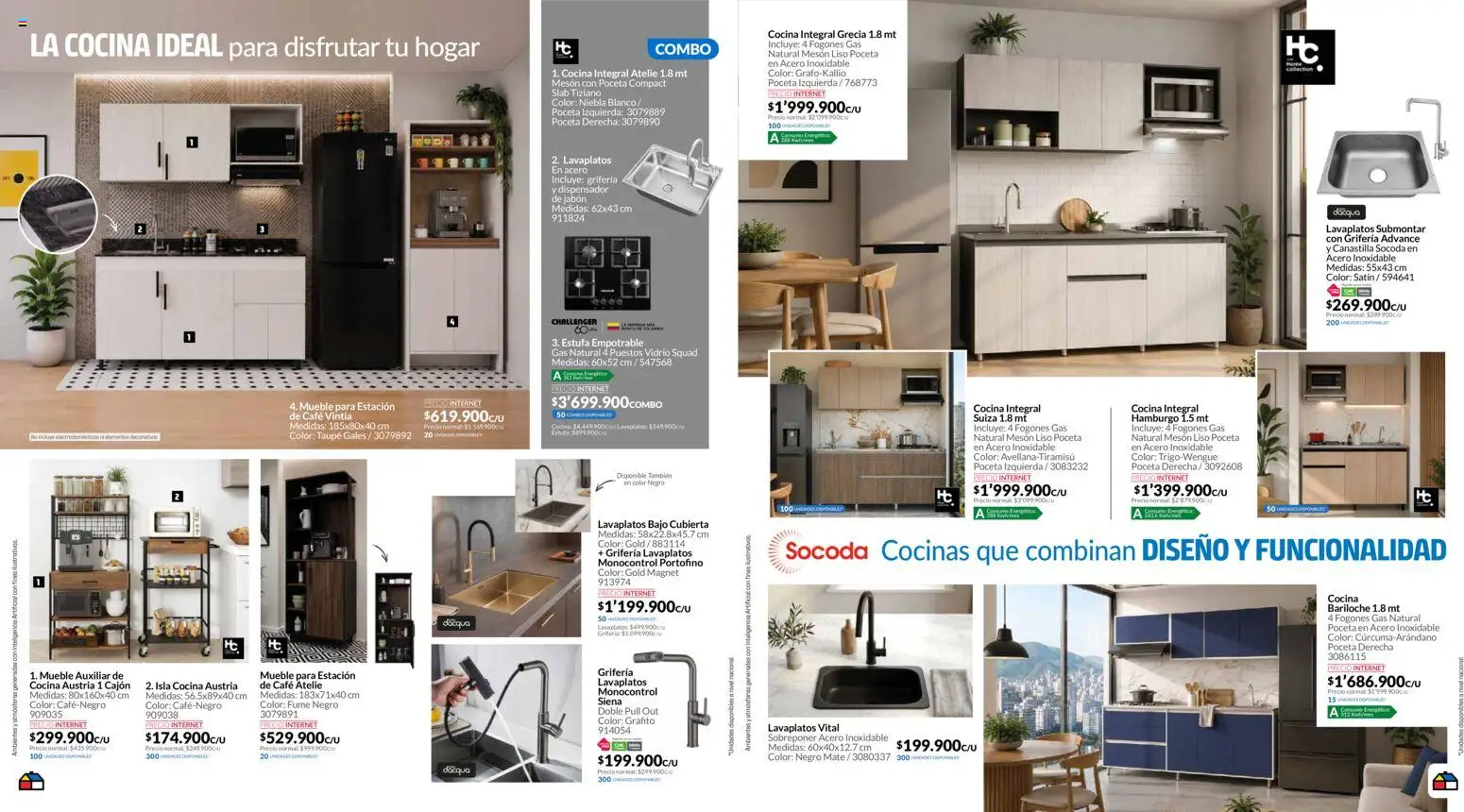 Homecenter revista - valida desde el 08/09/2026 | Página: 14 | Productos: Bajo, Jabón, Dispensador, Café