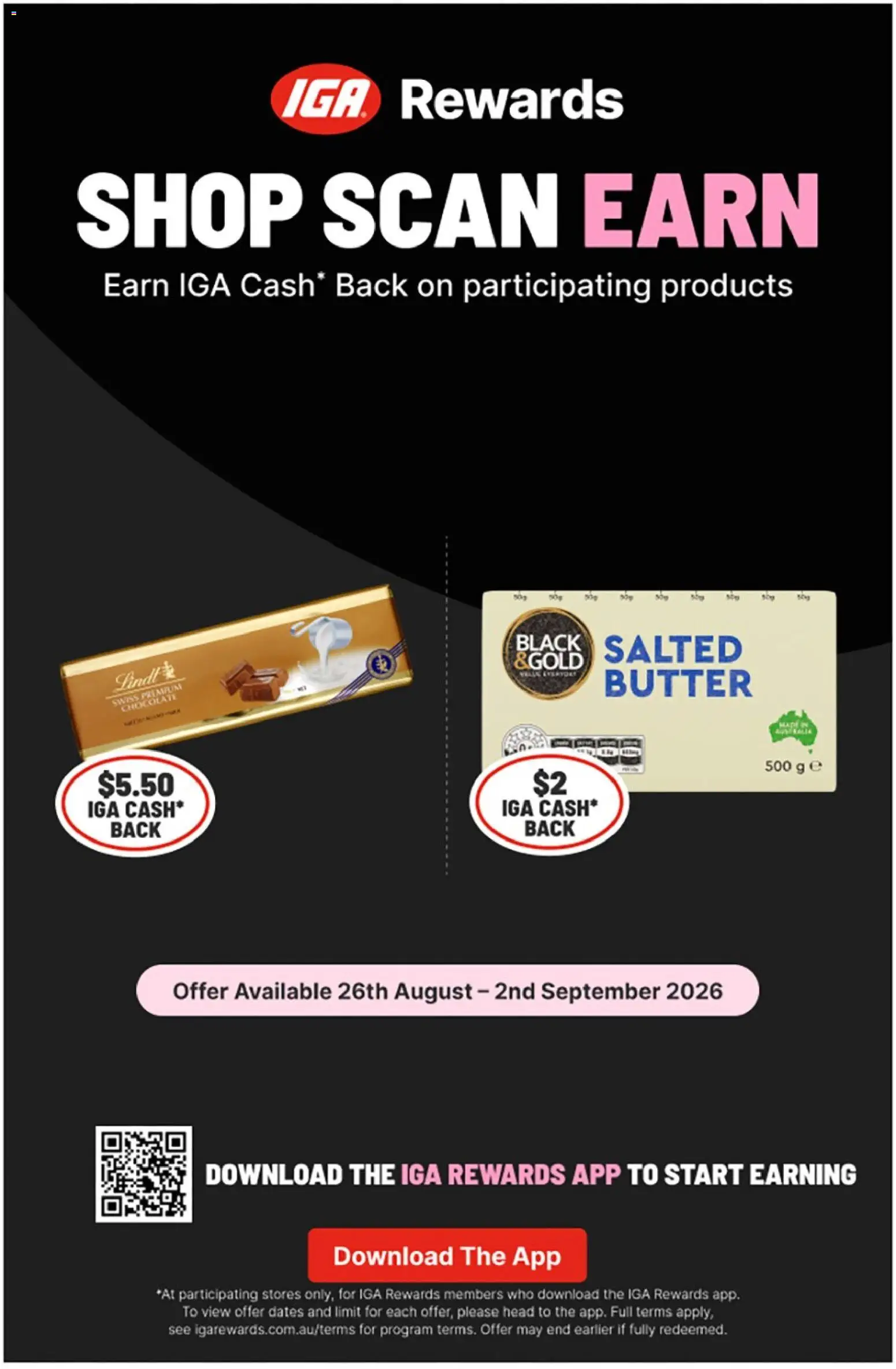 IGA catalogue - valid from 25/08/2026 | Page: 44 | Products: Butter, Chocolate