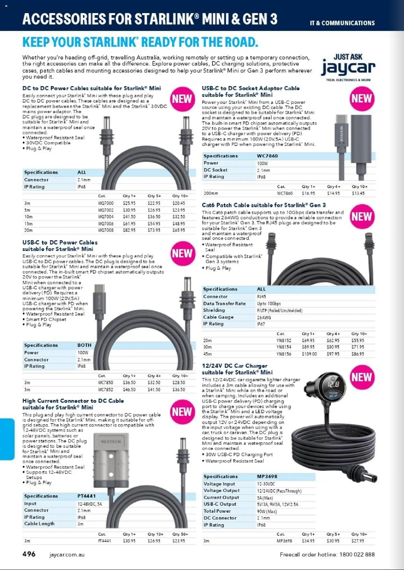 Jaycar catalogue - valid from 31/08/2026 | Page: 494 | Products: Socket, Charger, Batteries, Cable