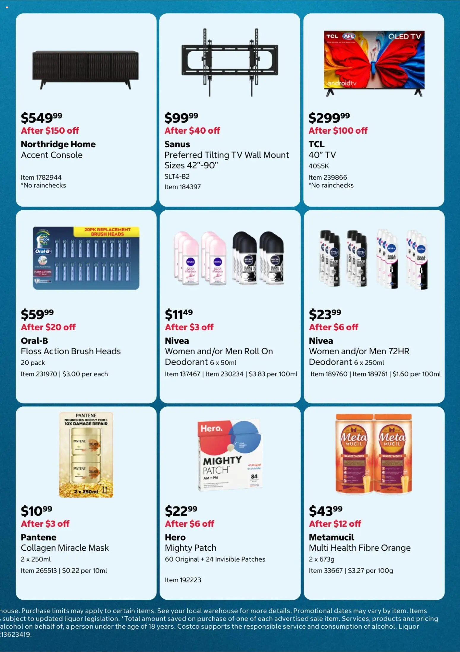 Costco catalogue - valid from 18.06.2026 | Page: 4 | Products: Brush, Mask, Deodorant, Tv