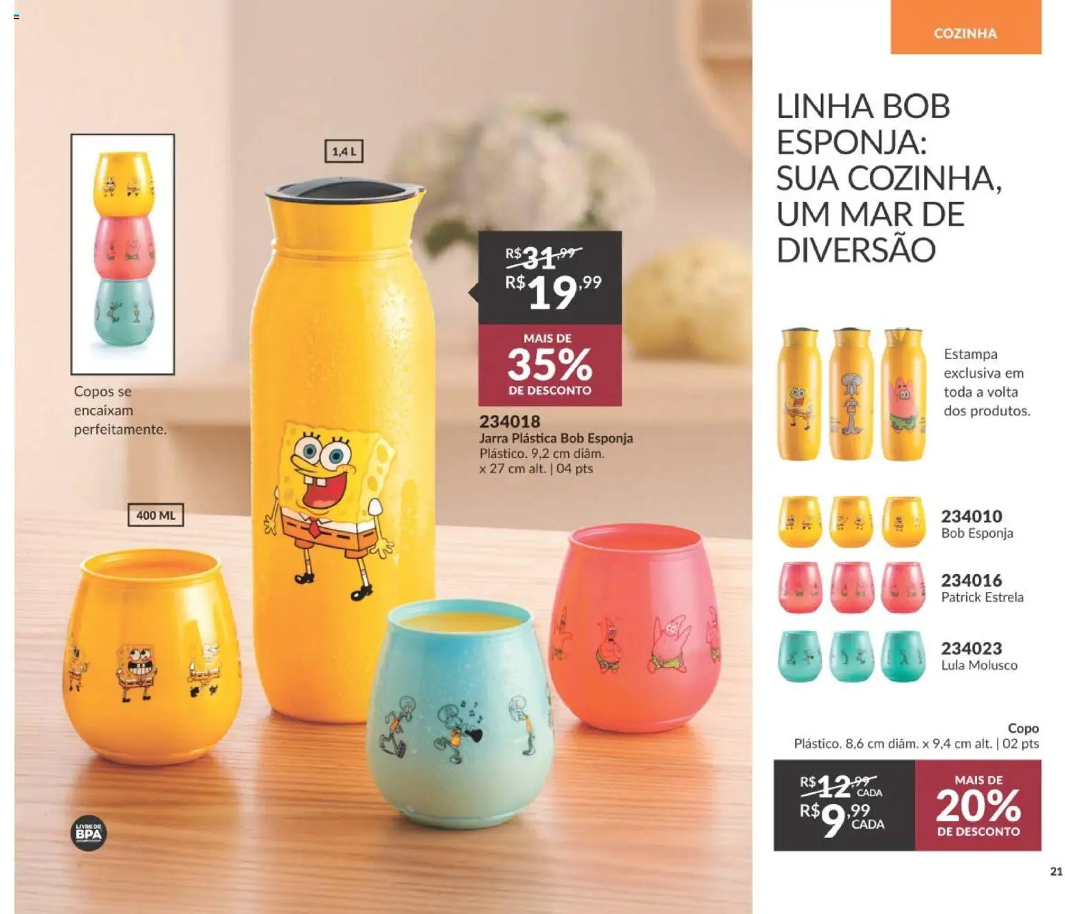 Avon Folheto - válido de 10/08/2026 | Página: 21 | Produtos: Esponja, Lula, Jarra, Copos