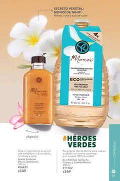 Vista previa de Yves Rocher campaña 9 2026, nuevo folleto de la tienda, válido en México a partir del 23/06/2026 | Página: 43 | Productos: Brillo, Aceite, Body, Gel de ducha