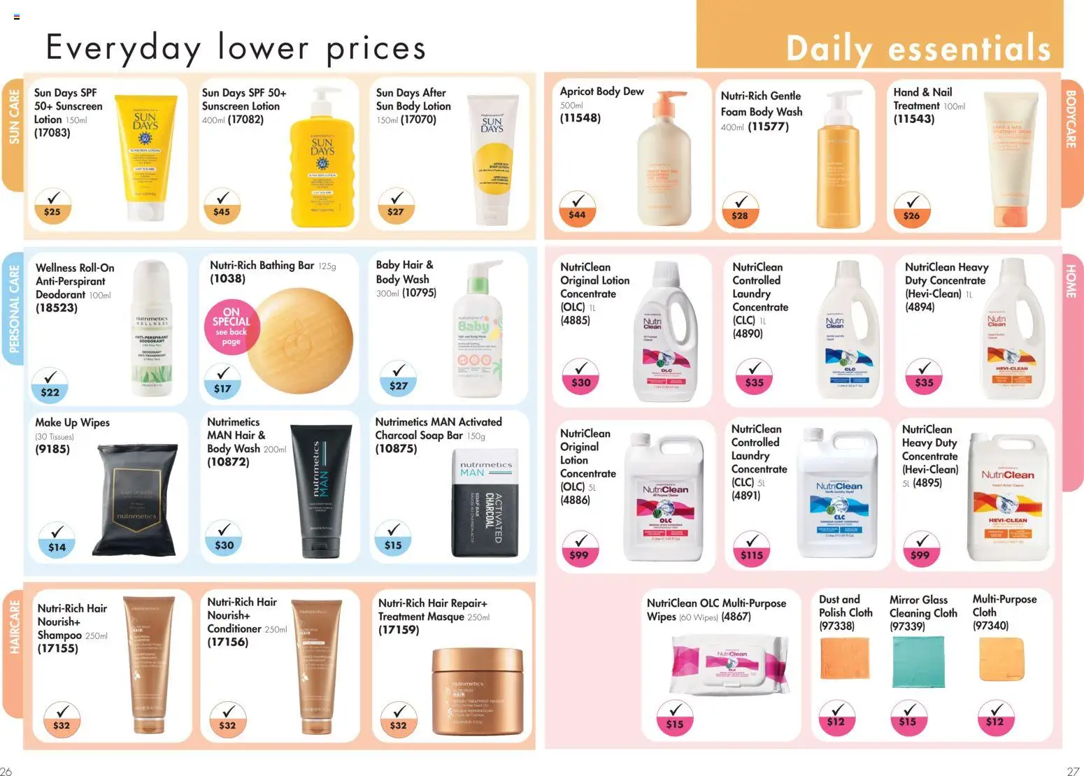 Nutrimetics catalogue - valid from 26/06/2026 | Page: 14 | Products: Conditioner, Sunscreen, Deodorant, Multipurpose
