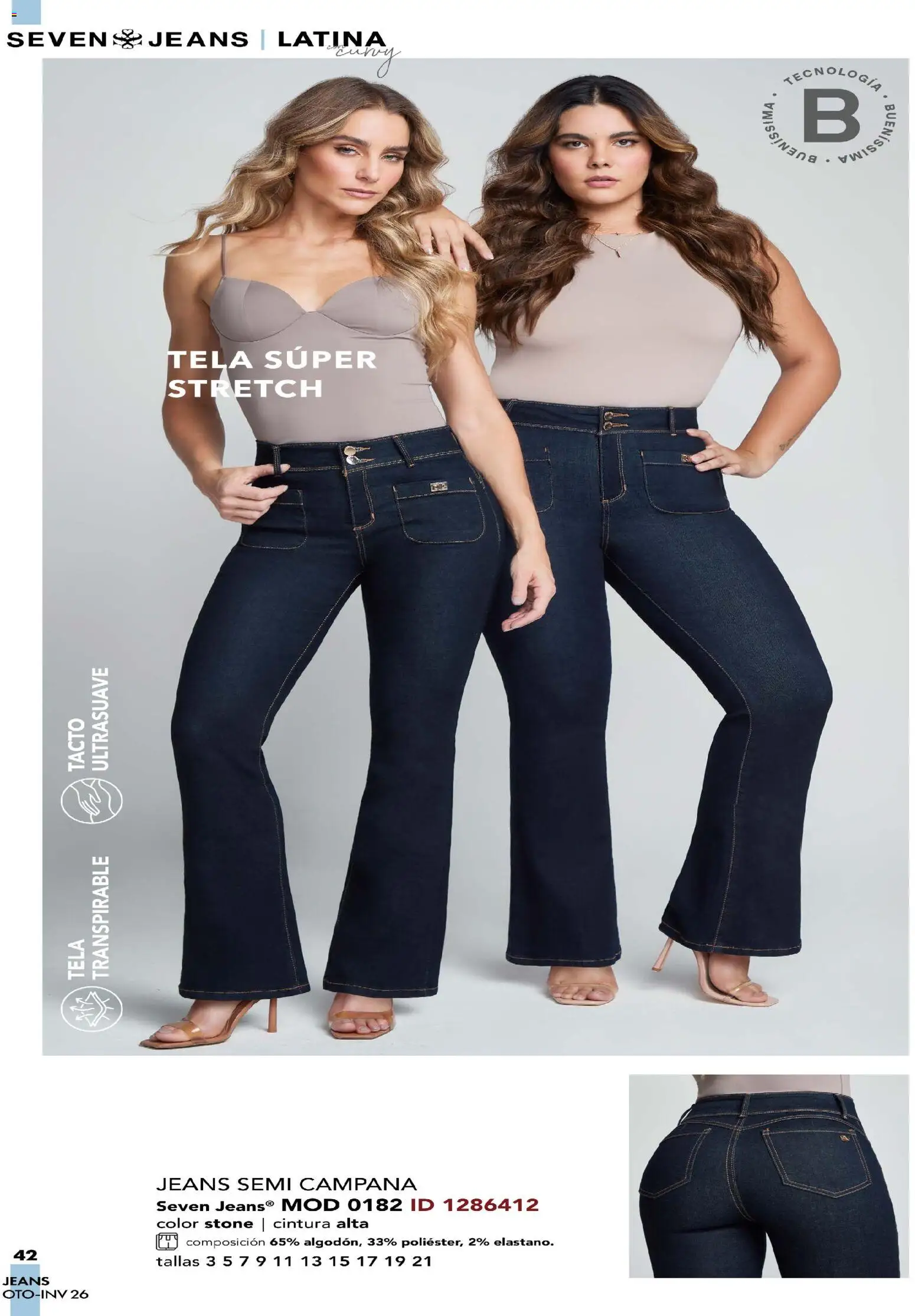 Nuevas ofertas de Price Shoes válidas en toda la República Mexicana desde el 03/08/2026. ¡Encuentra las mejores ofertas en Price Shoes catálogo Seven Jeans! | Página: 42 | Productos: Campana