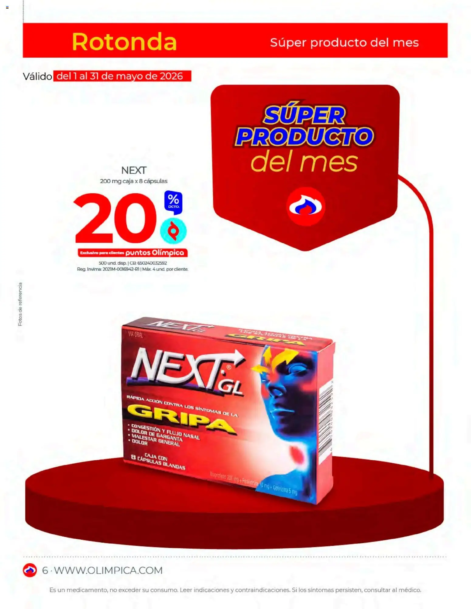 Olímpica revista - valida desde el 01.05.2026 | Página: 6 | Productos: Caja, General