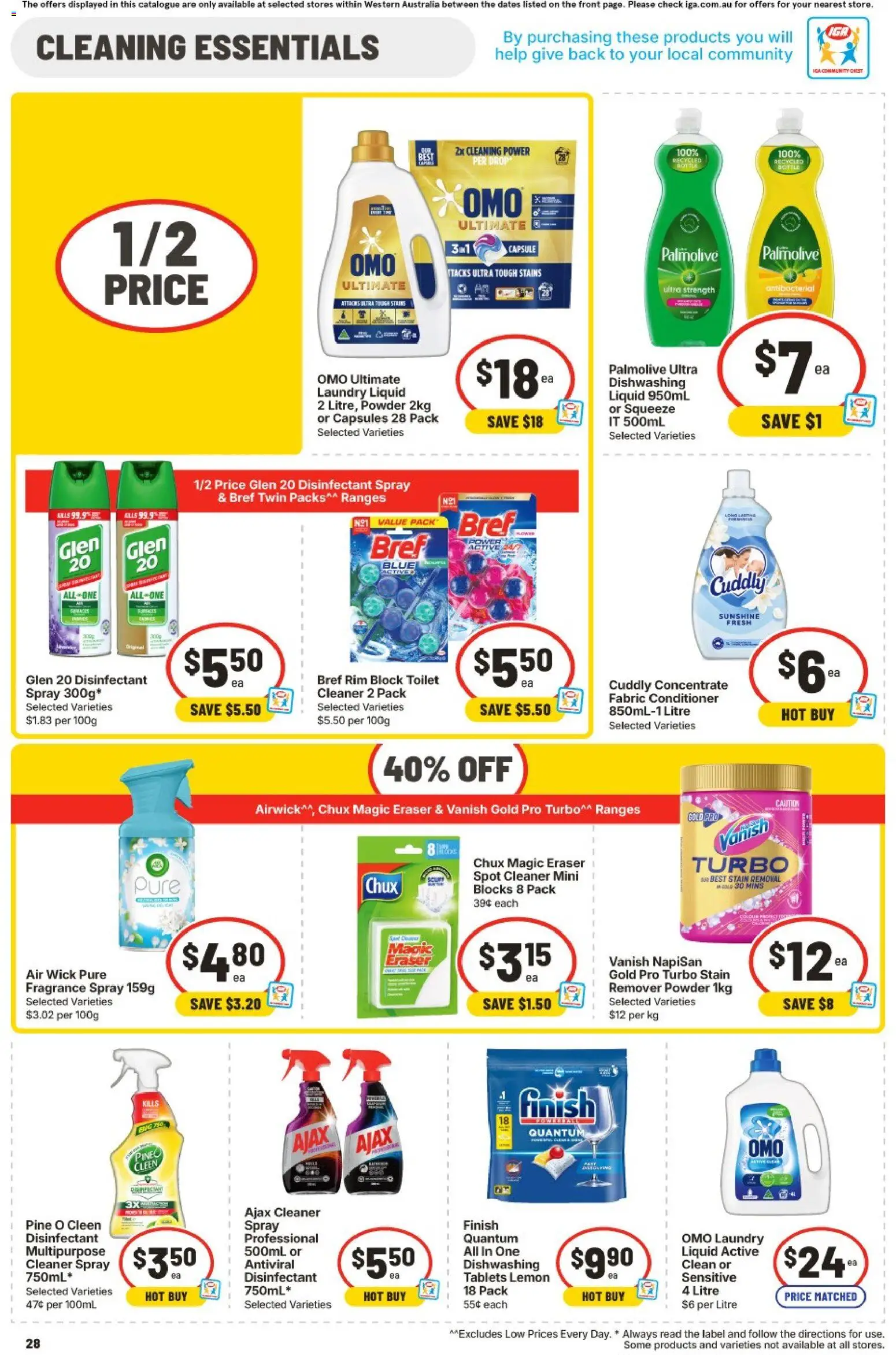 IGA catalogue - valid from 03.06.2026 | Page: 28 | Products: Cleaner, Conditioner, Lemon, Tablets
