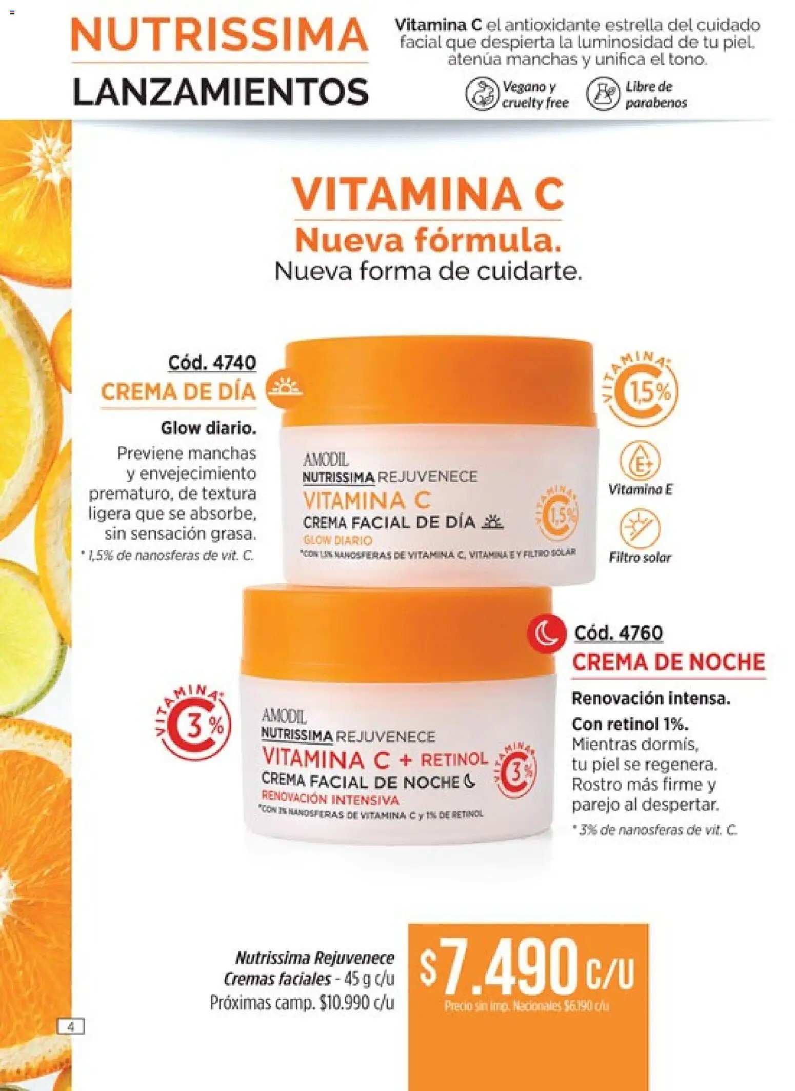Catálogo Amodil Campaña 15 │ válido desde el 26/08/2026 | Página: 4 | Productos: Crema facial, Crema