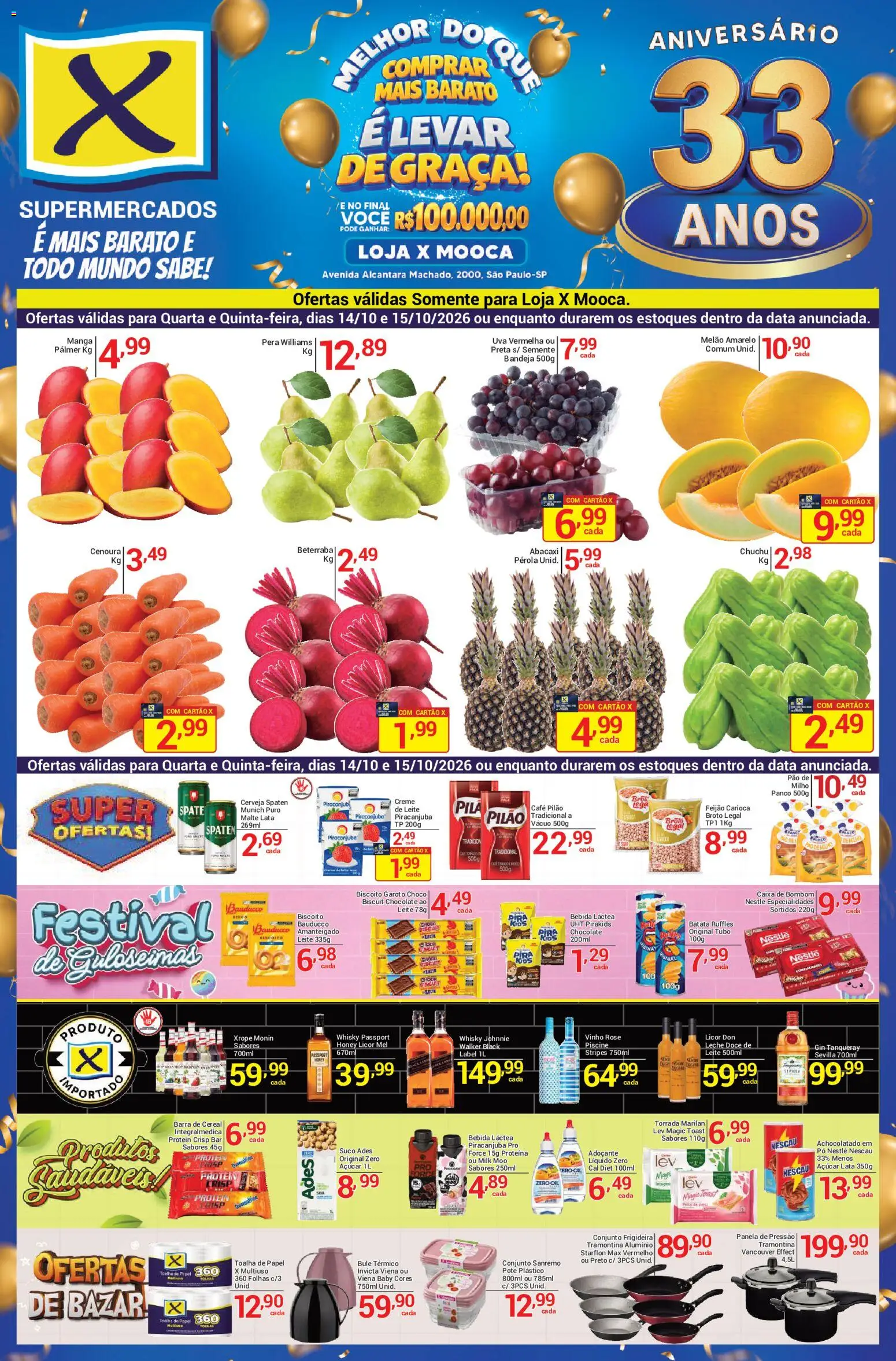 X Supermercados Folheto - válido de 14/10/2026 | Página: 1