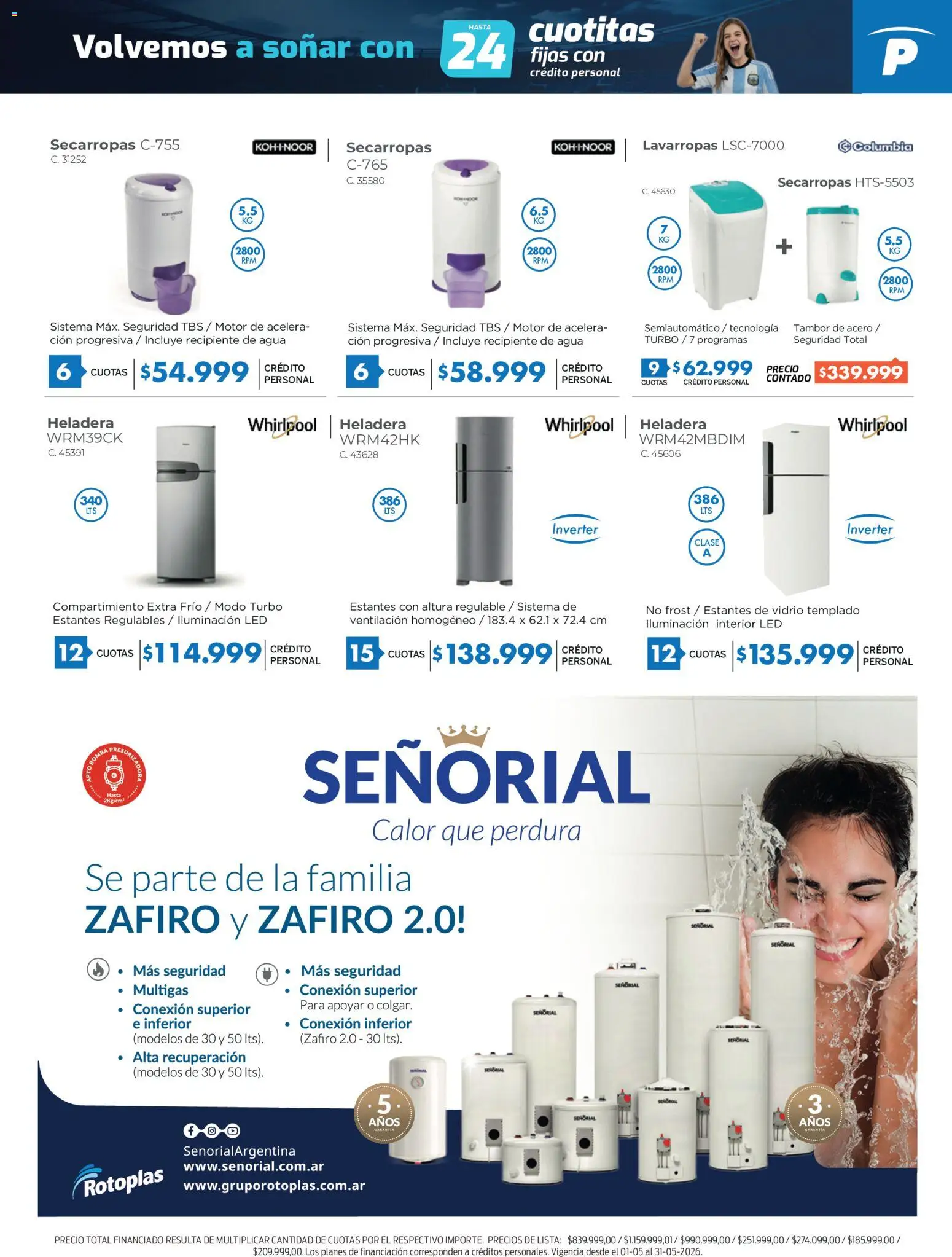 Pardo catálogo │ válido desde el 18.05.2026 | Página: 7 | Productos: Estantes, Agua, Lavarropas, Heladera