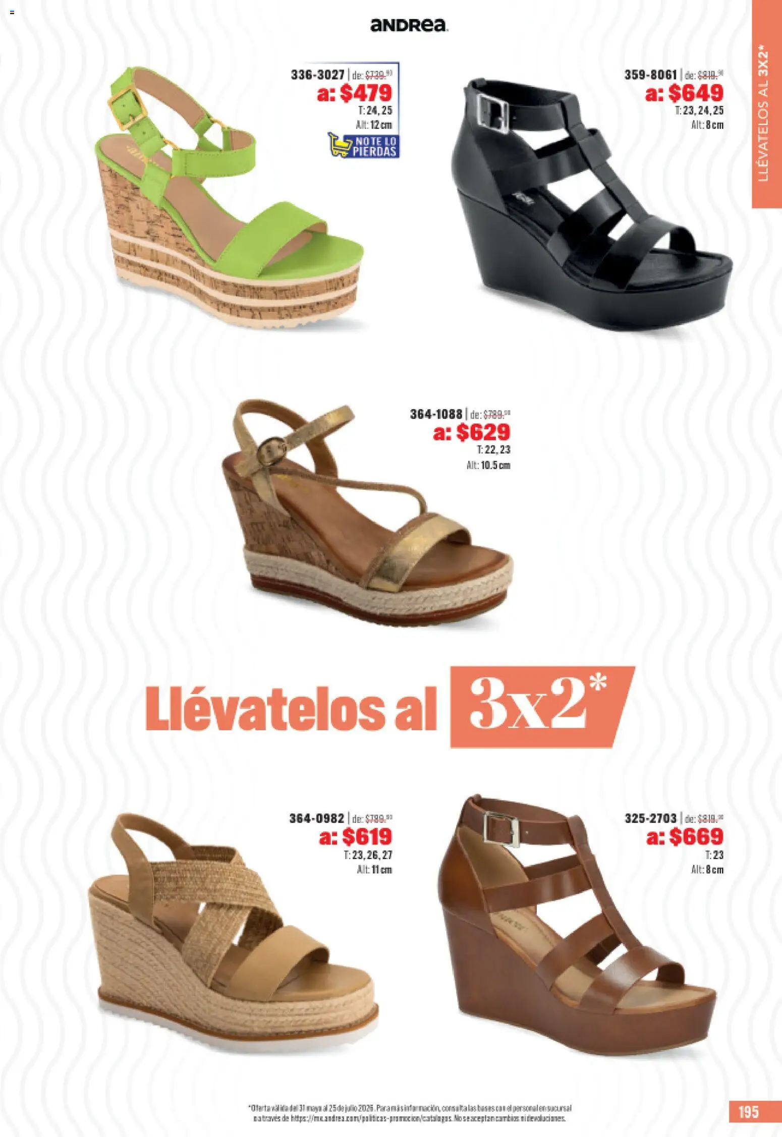 Nuevas ofertas de Andrea válidas en toda la República Mexicana desde el 31.05.2026. ¡Encuentra las mejores ofertas en Andrea catálogo Outlet! | Página: 195