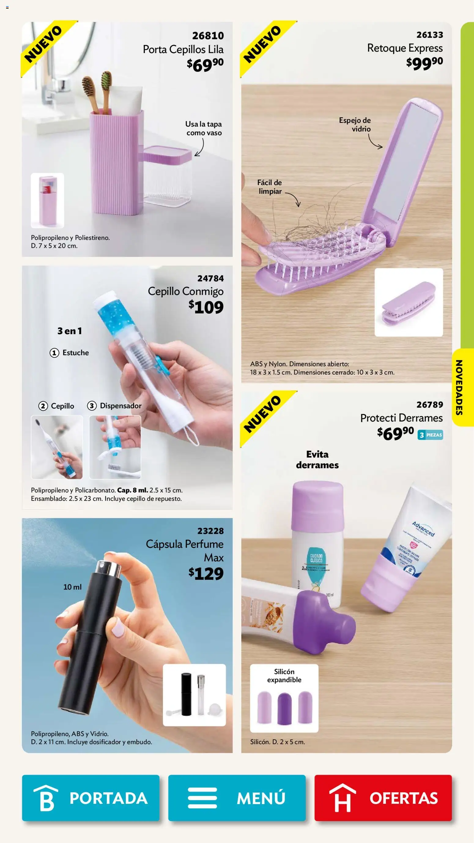 Nuevas ofertas de Betterware válidas en toda la República Mexicana desde el 29/06/2026. ¡Encuentra las mejores ofertas en Betterware campaña 7 2026! | Página: 98 | Productos: Cepillo, Estuche, Espejo, Perfume