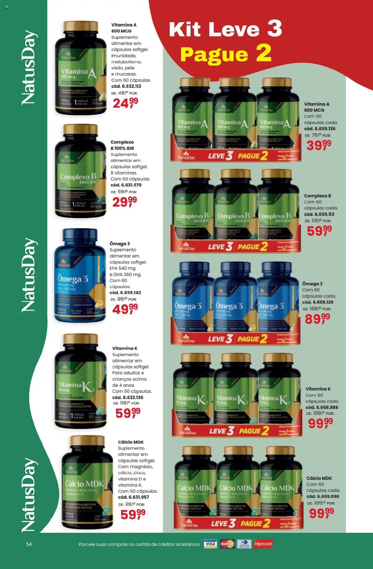Quatro Estações Folheto - válido de 01.12.2025 | Página: 54 | Produtos: Ômega 3, Pó, Peixe, Cálcio