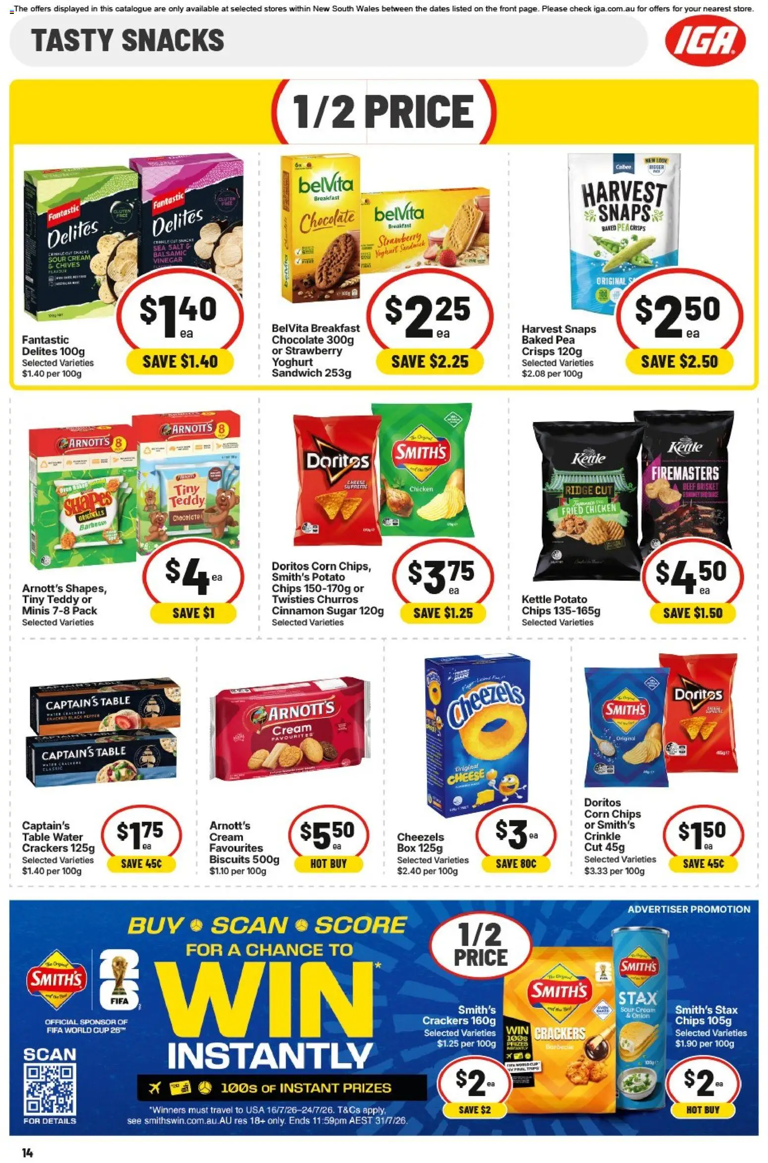 IGA catalogue - valid from 01/07/2026 | Page: 14 | Products: Table, Cheese, Sugar, Kettle