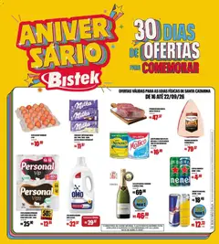 Bistek Supermercados ofertas Aniversário - Pré-Visualização do folheto da loja Bistek Supermercados, válido de 16/09/2026