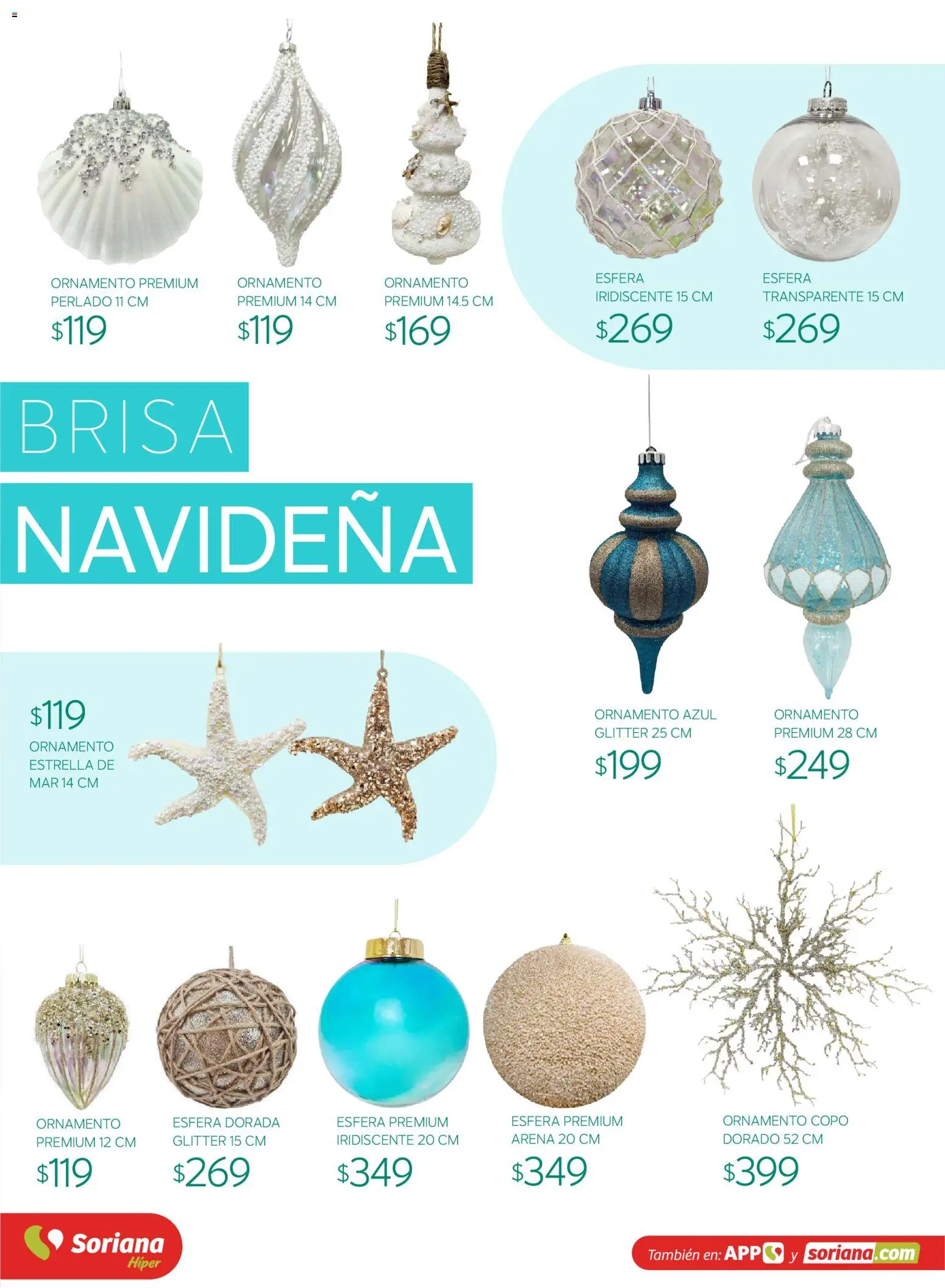 Nuevas ofertas de Soriana válidas en toda la República Mexicana desde el 30/09/2026. ¡Encuentra las mejores ofertas en Soriana Híper - Decoracion Navideña! | Página: 29 | Productos: Glitter
