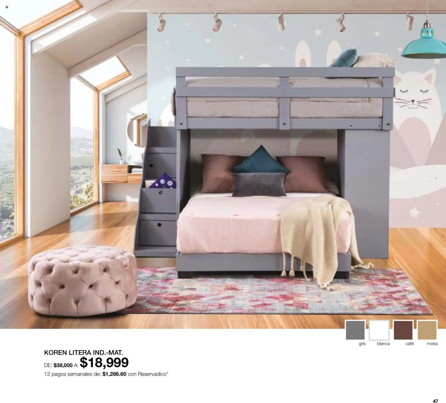 Nuevas ofertas de Muebles Dico válidas en toda la República Mexicana desde el 07.05.2026. ¡Encuentra las mejores ofertas en Muebles Dico catálogo Medio año, medio precio! | Página: 47