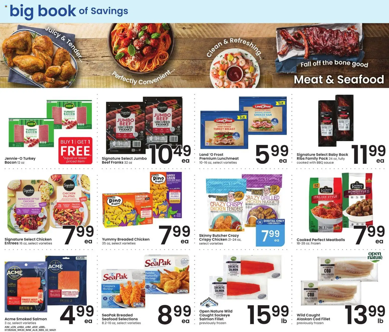 Albertsons Big Book of Savings - valid from 07/28/2026 | Page: 2 | Products: Ham, Beef, Sauce, Seafood