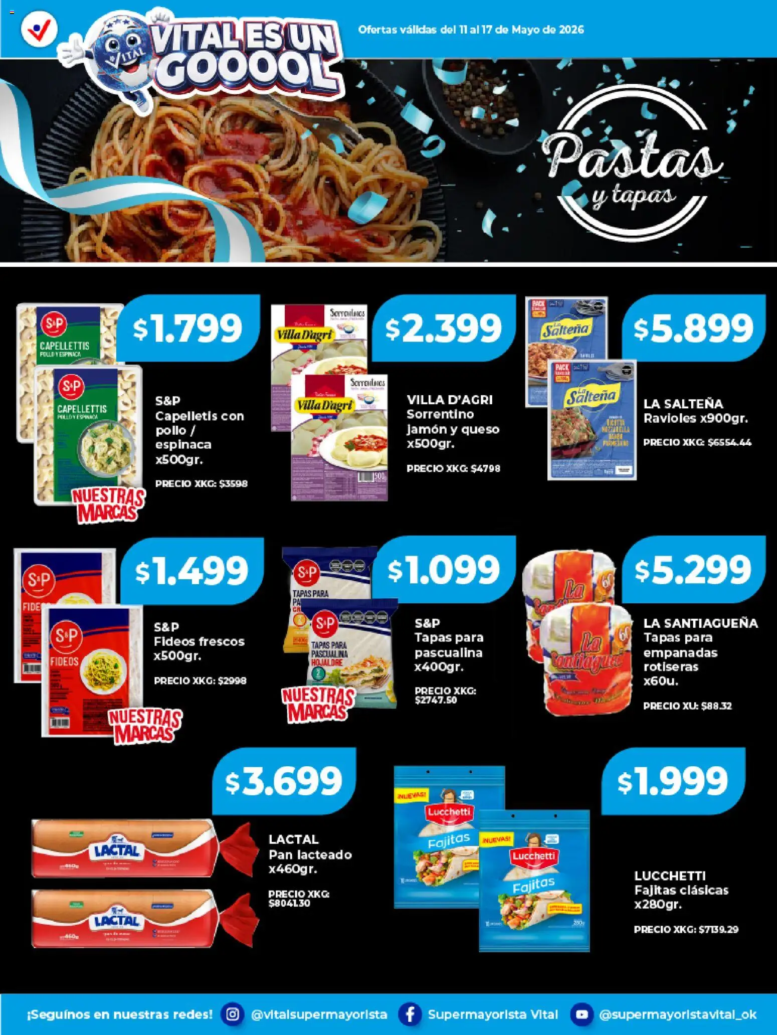 Vital Ofertas Especial de frescos  │ válido desde el 11.05.2026 | Página: 6 | Productos: Pollo, Queso, Espinaca, Fideos