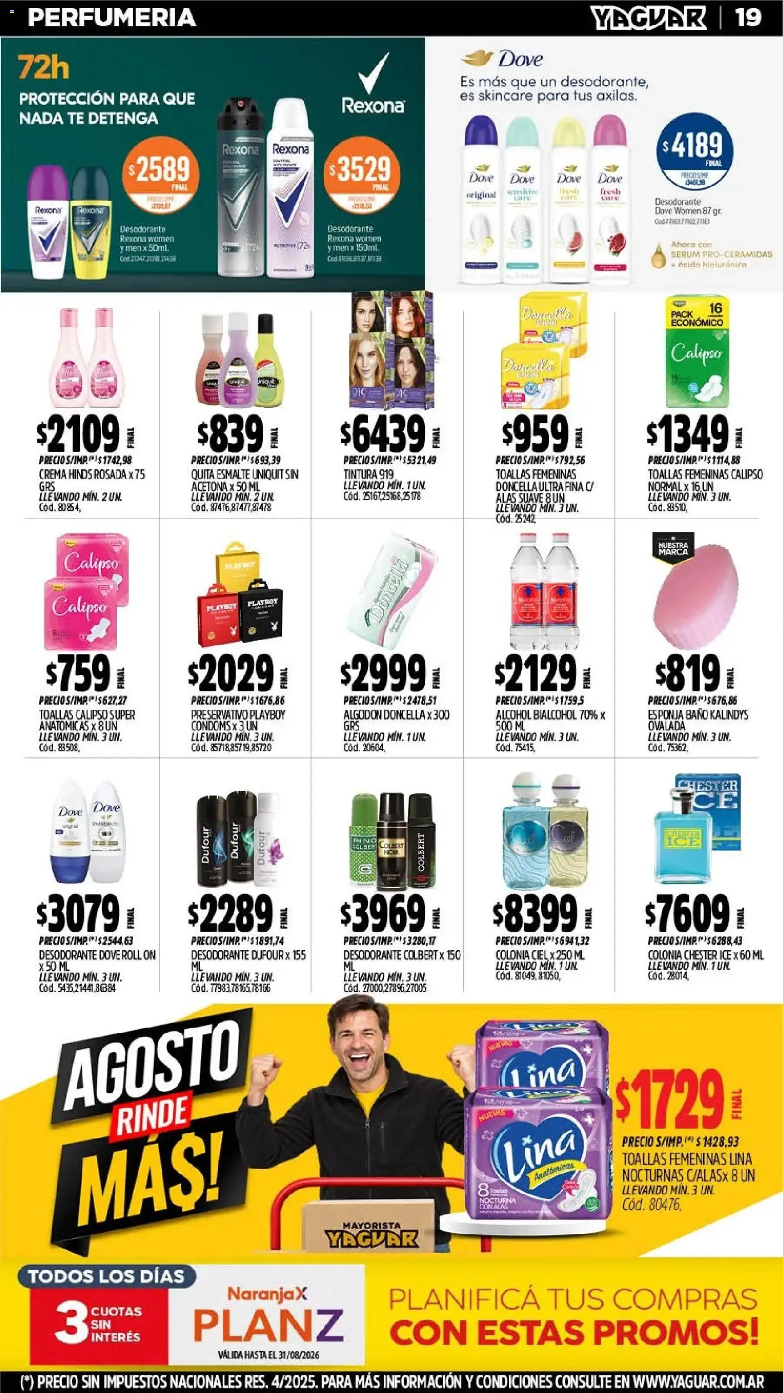 Yaguar catálogo │ válido desde el 24/08/2026 | Página: 19 | Productos: Algodón, Toallas, Serum, Esponja