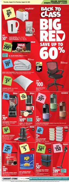 Preview of Canadian Tire flyer - Back To Class Big Red from shop Canadian Tire valid from Aug 13, 2026