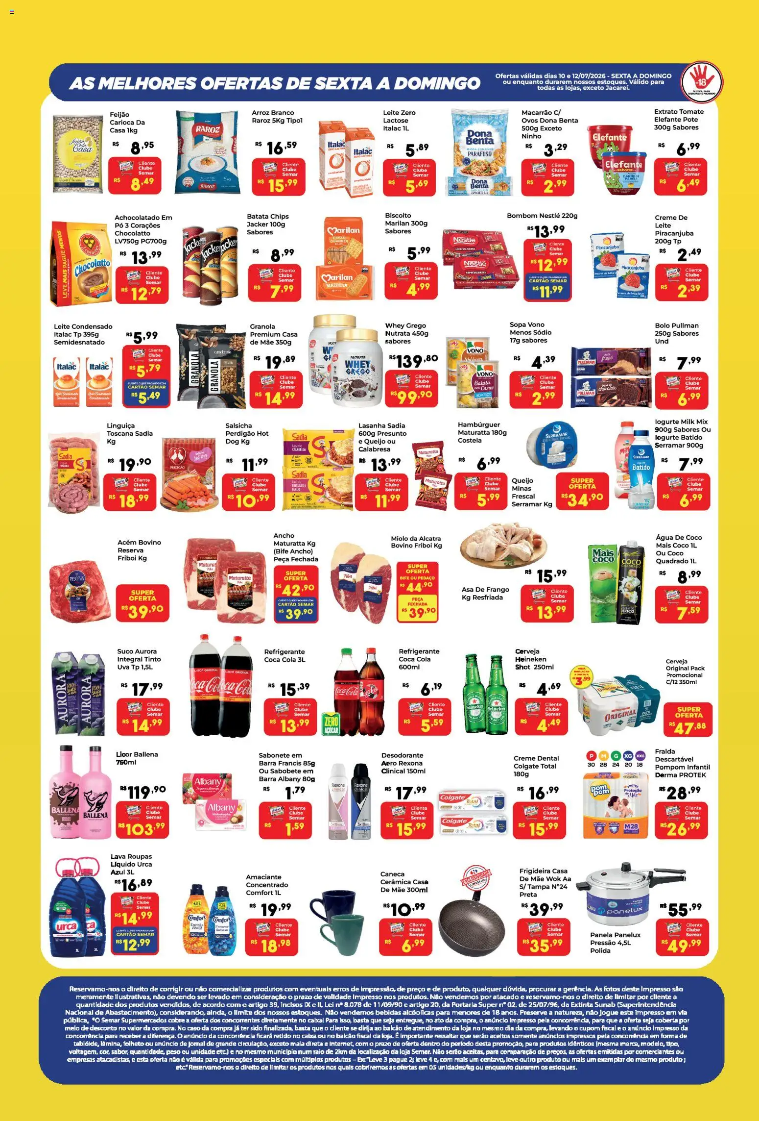 Semar Supermercado Folheto - válido de 09/07/2026 | Página: 2 | Produtos: Coco, Ovos, Macarrão, Refrigerante
