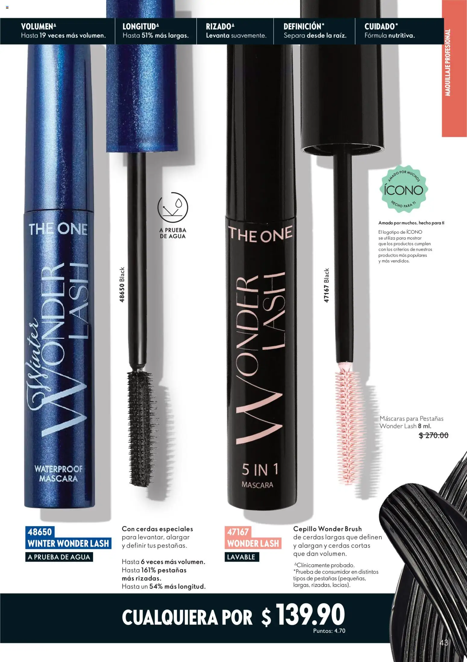 Nuevas ofertas de Oriflame válidas en toda la República Mexicana desde el 22/08/2026. ¡Encuentra las mejores ofertas en Oriflame campaña 12 2026! | Página: 43 | Productos: Cepillo, Máscara, Maquillaje