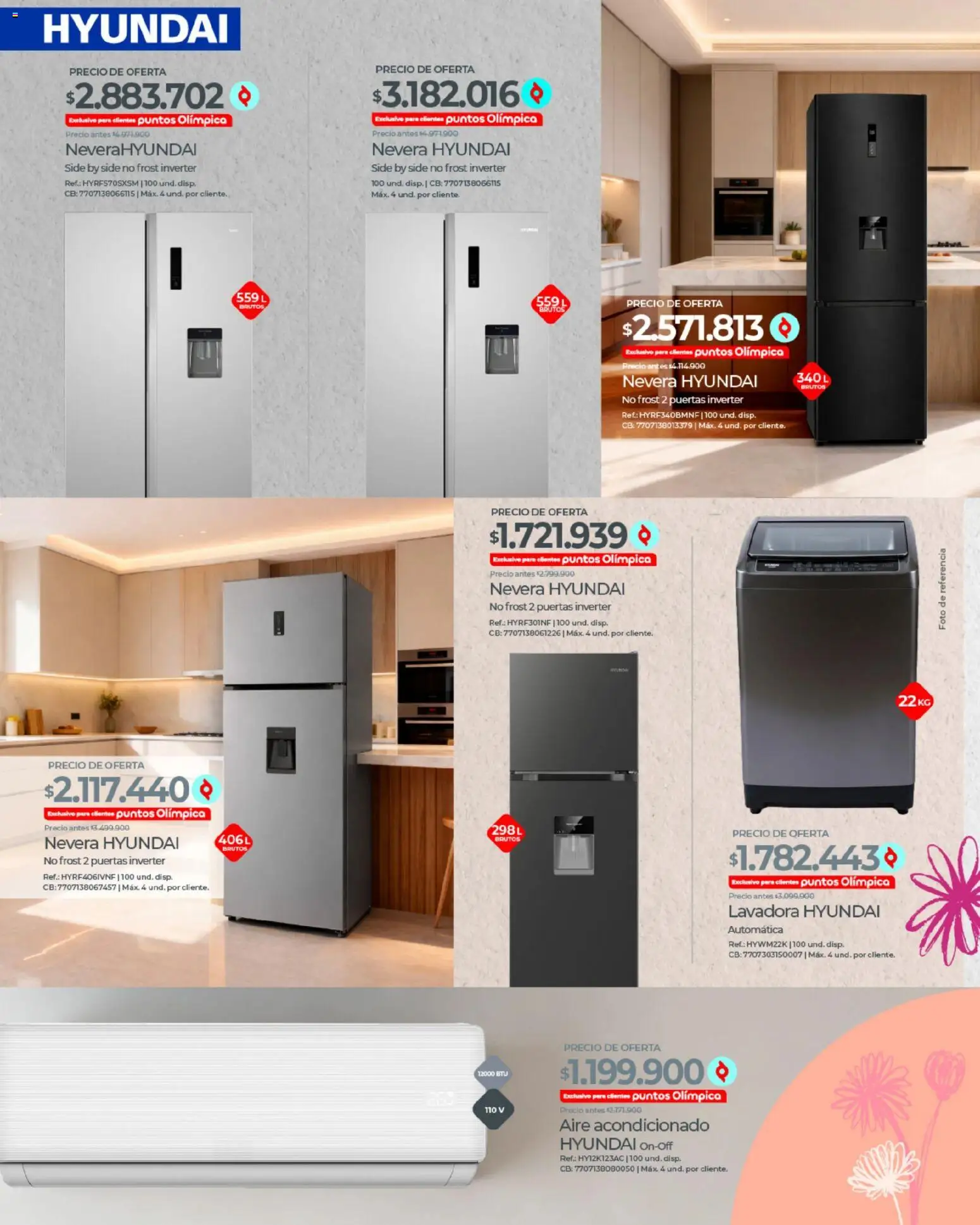 Olímpica revista - valida desde el 01.05.2026 | Página: 37 | Productos: Lavadora, Aire acondicionado, Nevera