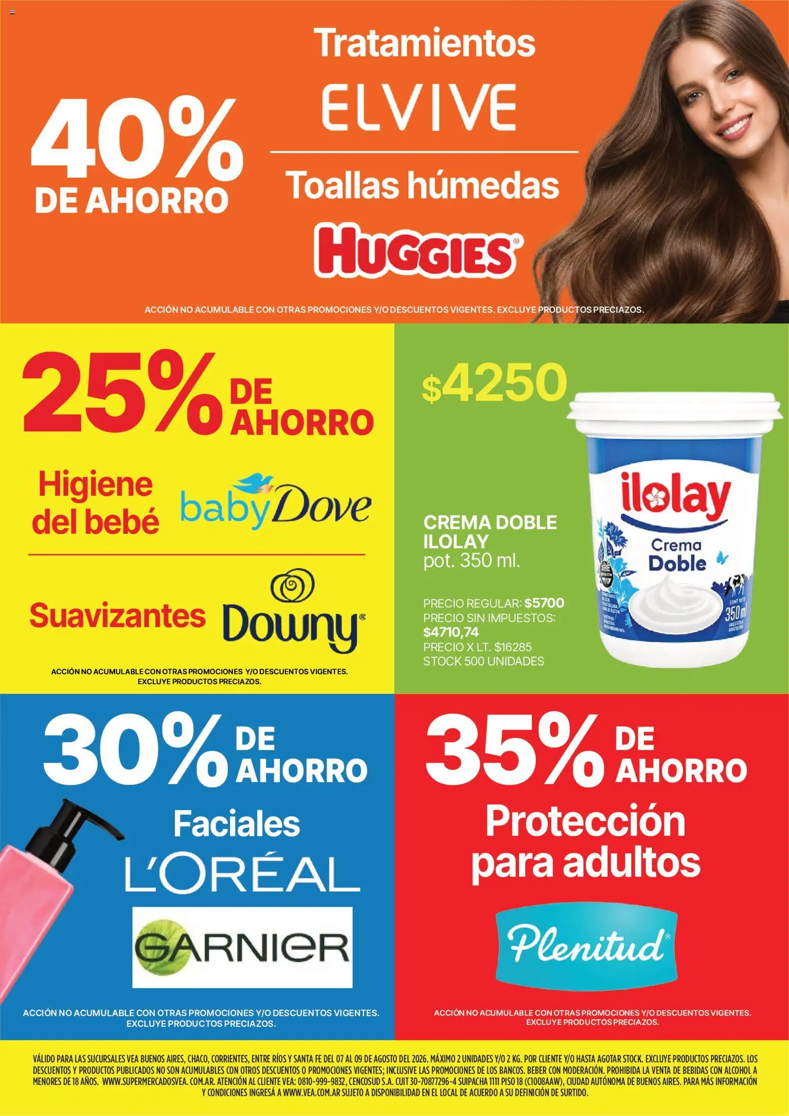 Vea - Fin de semana de ahorro BA Nea │ válido desde el 07/08/2026 | Página: 9 | Productos: Toallas, Bebidas, Alcohol, Crema