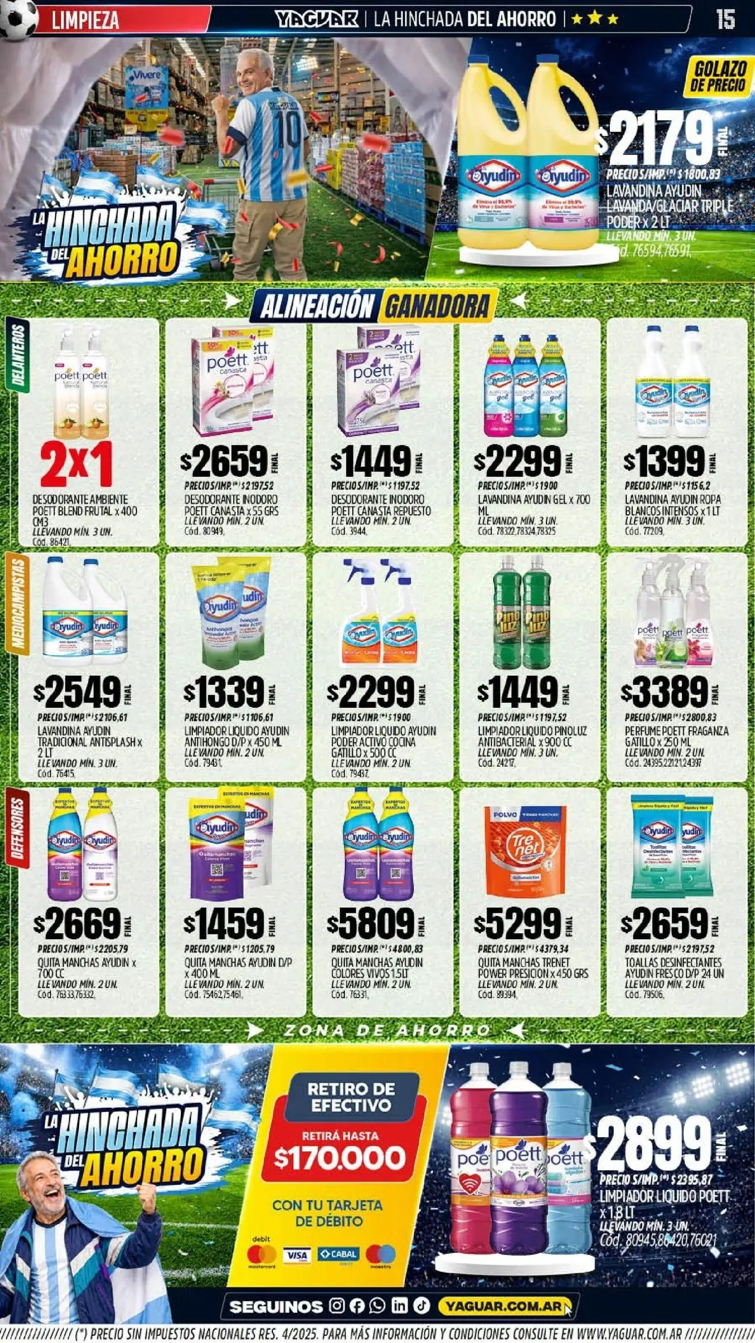 Yaguar - Oferta Semanal Neuquen │ válido desde el 08.06.2026 | Página: 15 | Productos: Lavandina, Cocina, Perfume, Limpiador