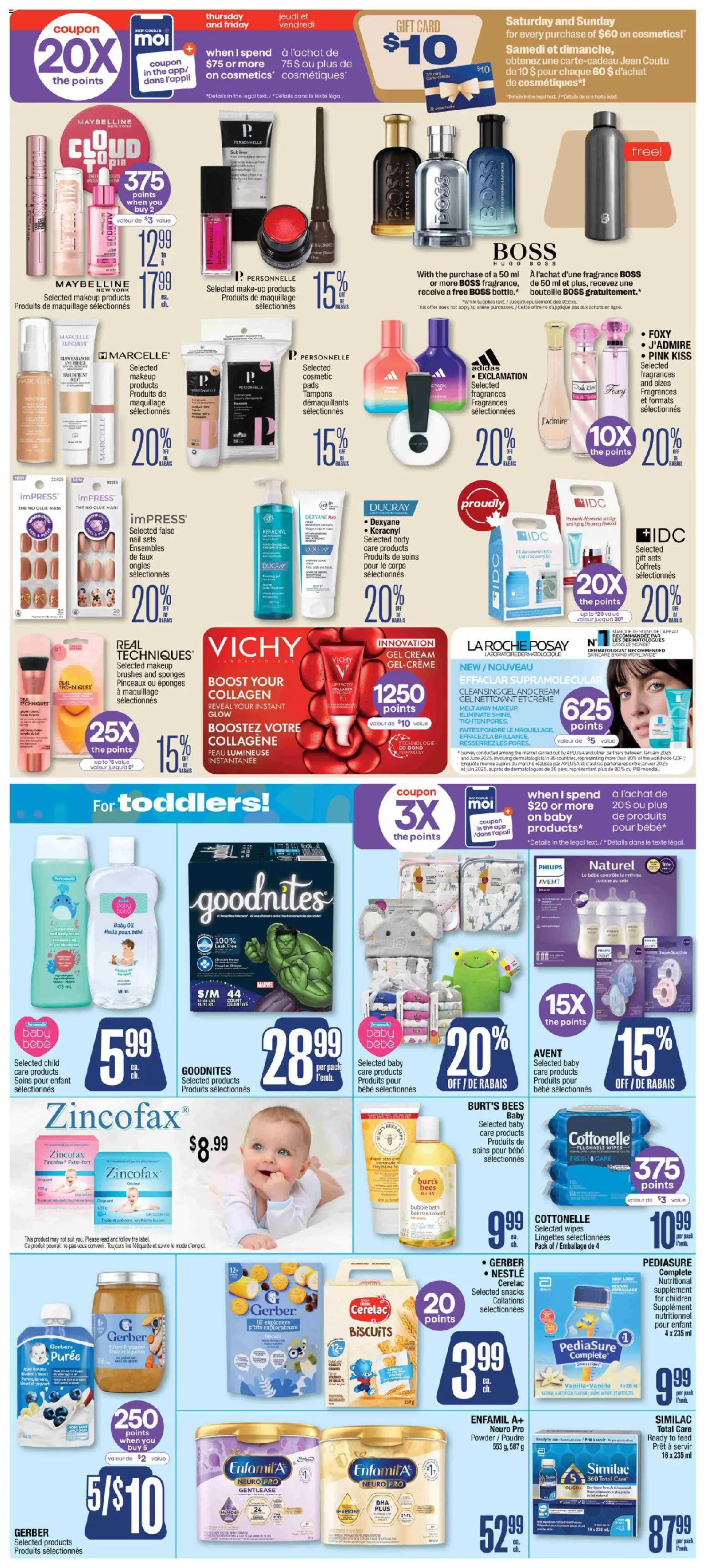 Jean Coutu flyer valid from Sep 24, 2026 | Page: 6 | Products: Cream, Hat, Turkey, Snacks